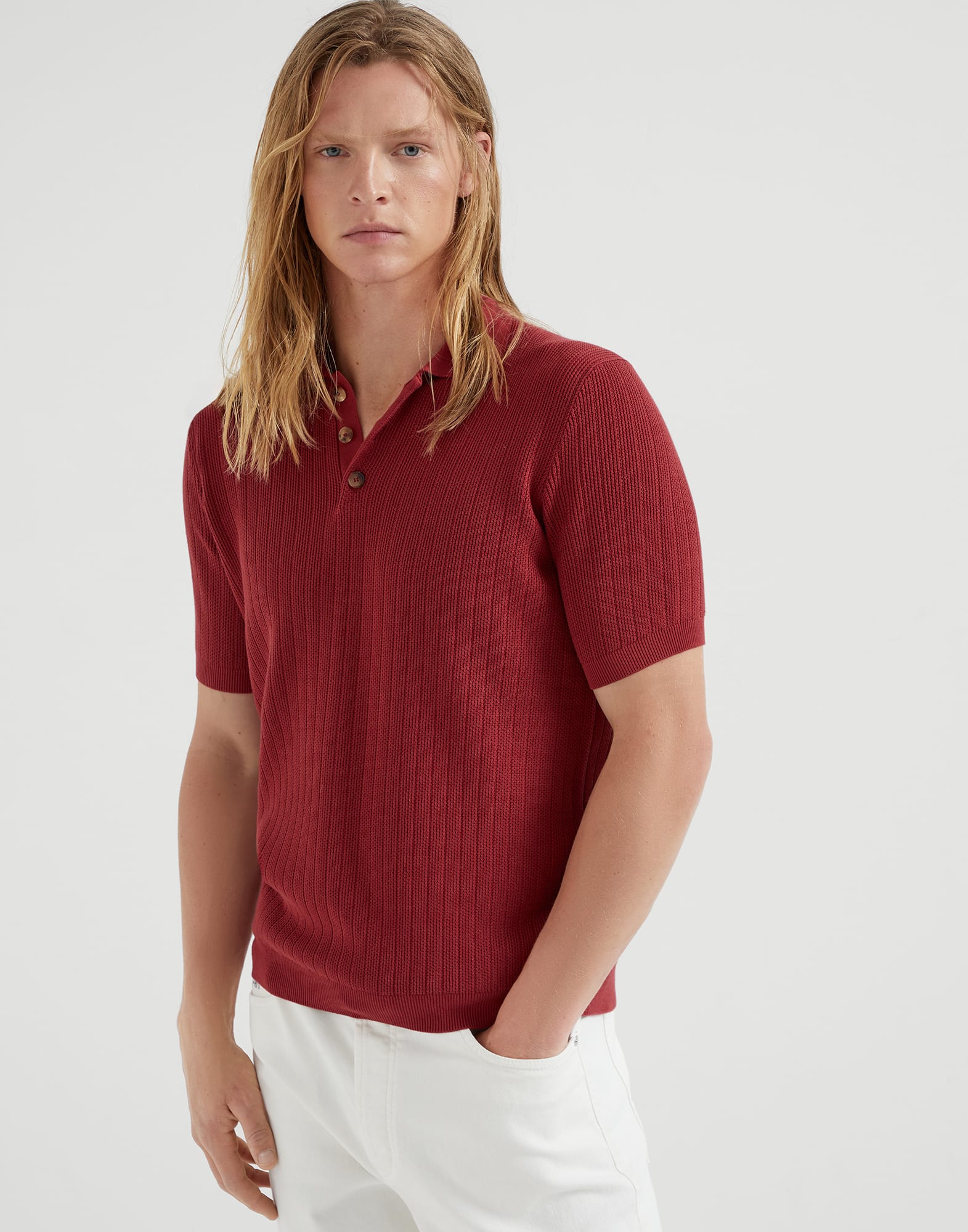 Wide rib polo