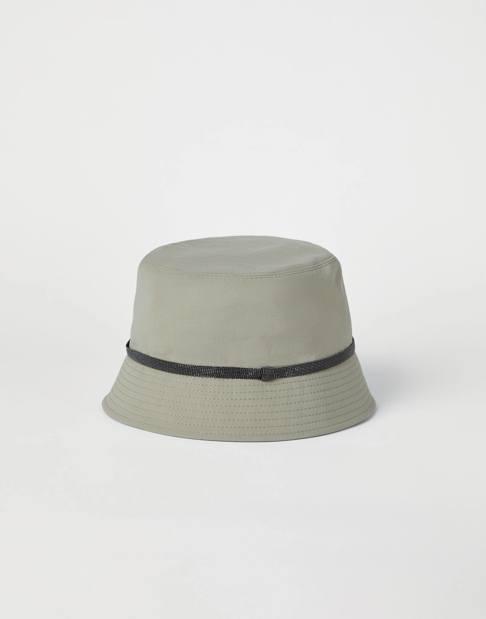 Techno canvas bucket hat with shiny band