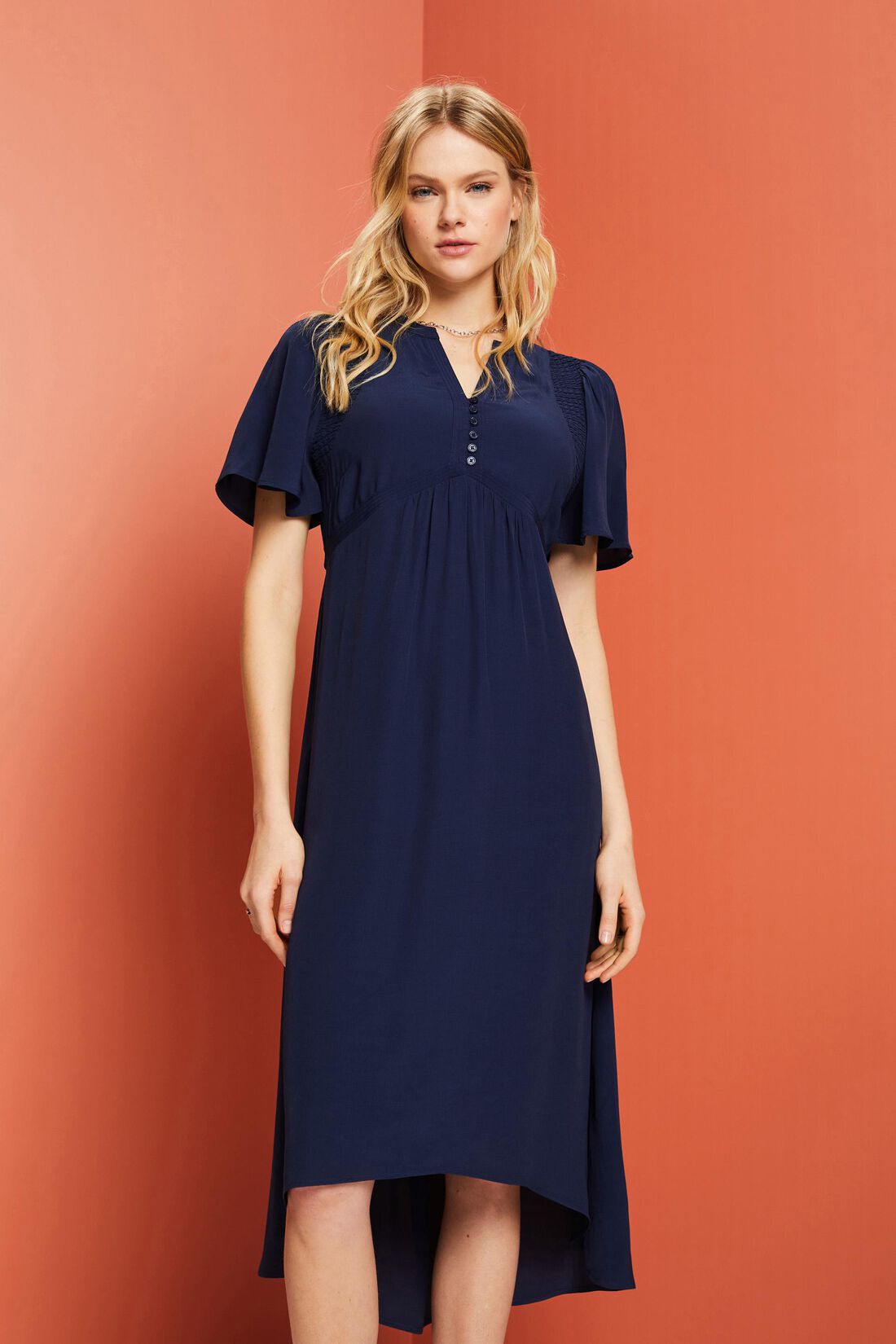 Midikleid mit fixiertem Bindeg&uuml;rtel