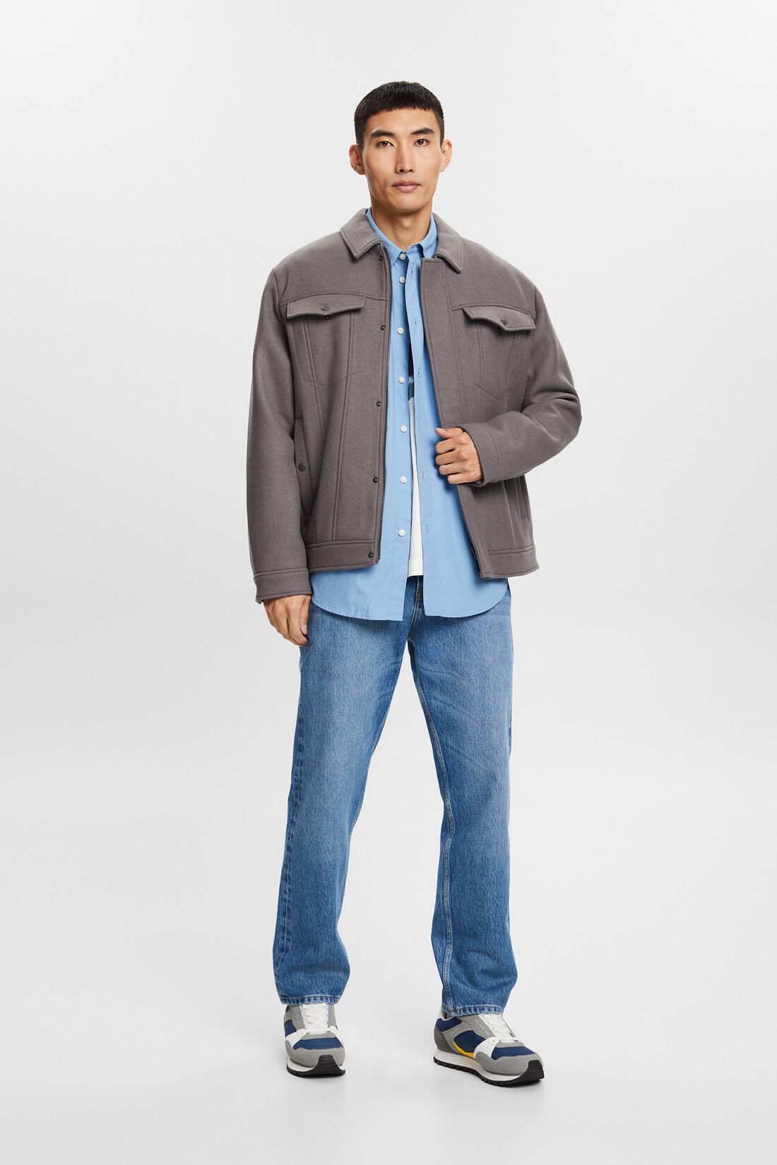 Button-Down-Hemd aus Popeline, 100% Baumwolle