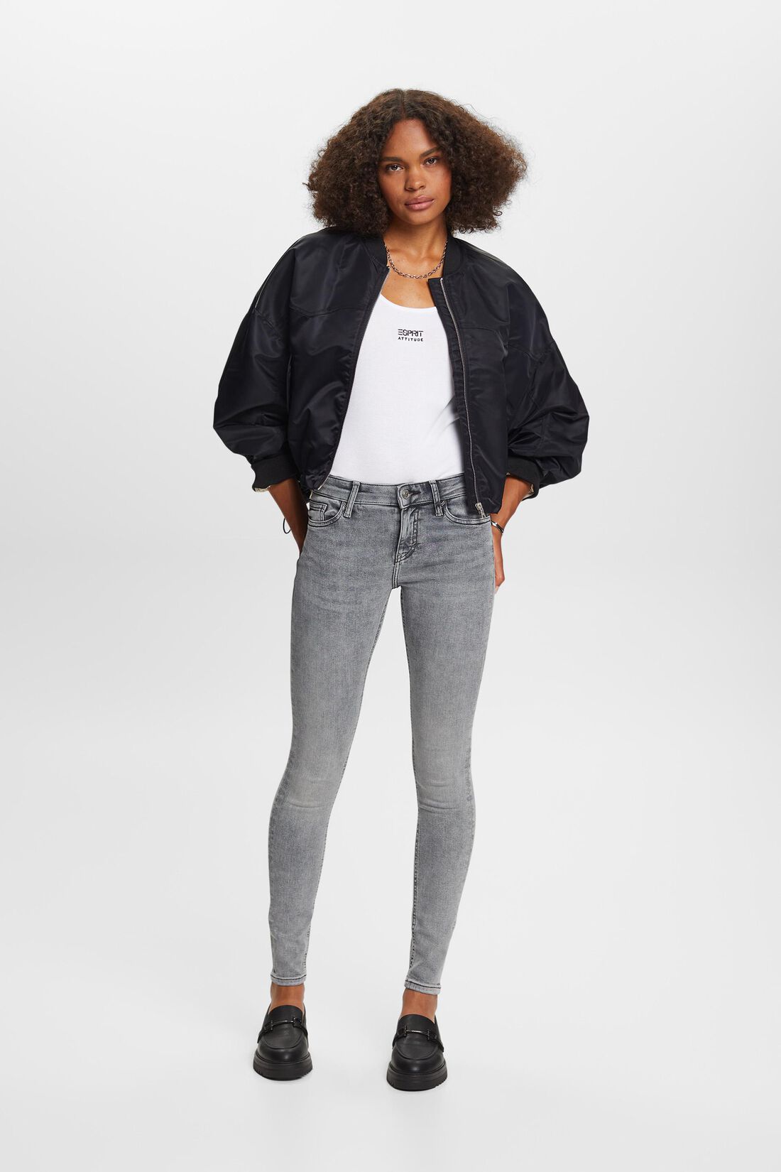 Skinny Jeans mit mittlerer Bundh&ouml;he