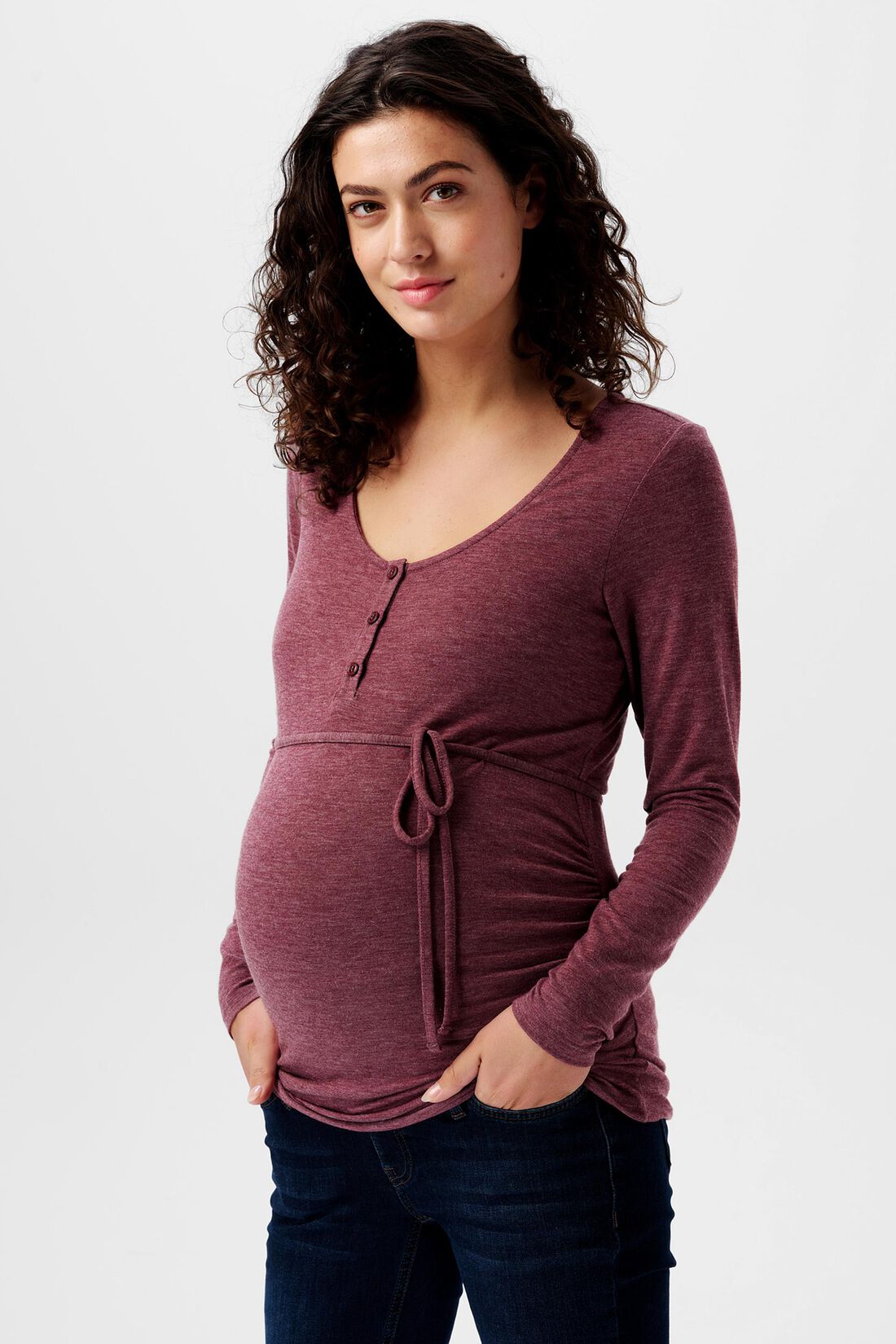 Henley-Longsleeve aus Jersey