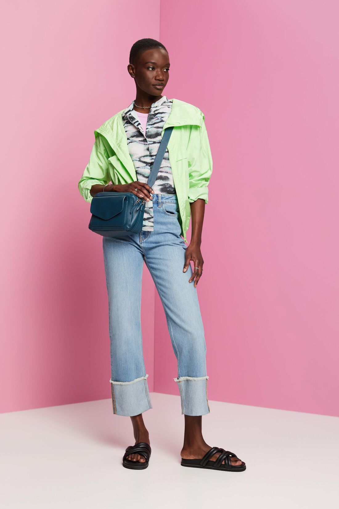Chiffonbluse mit Muster