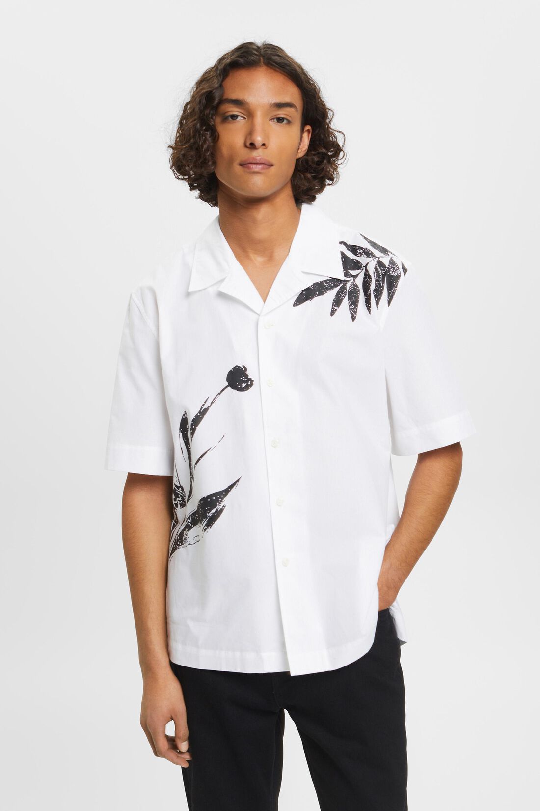 Hemd mit gro&szlig;em Blumen-Print