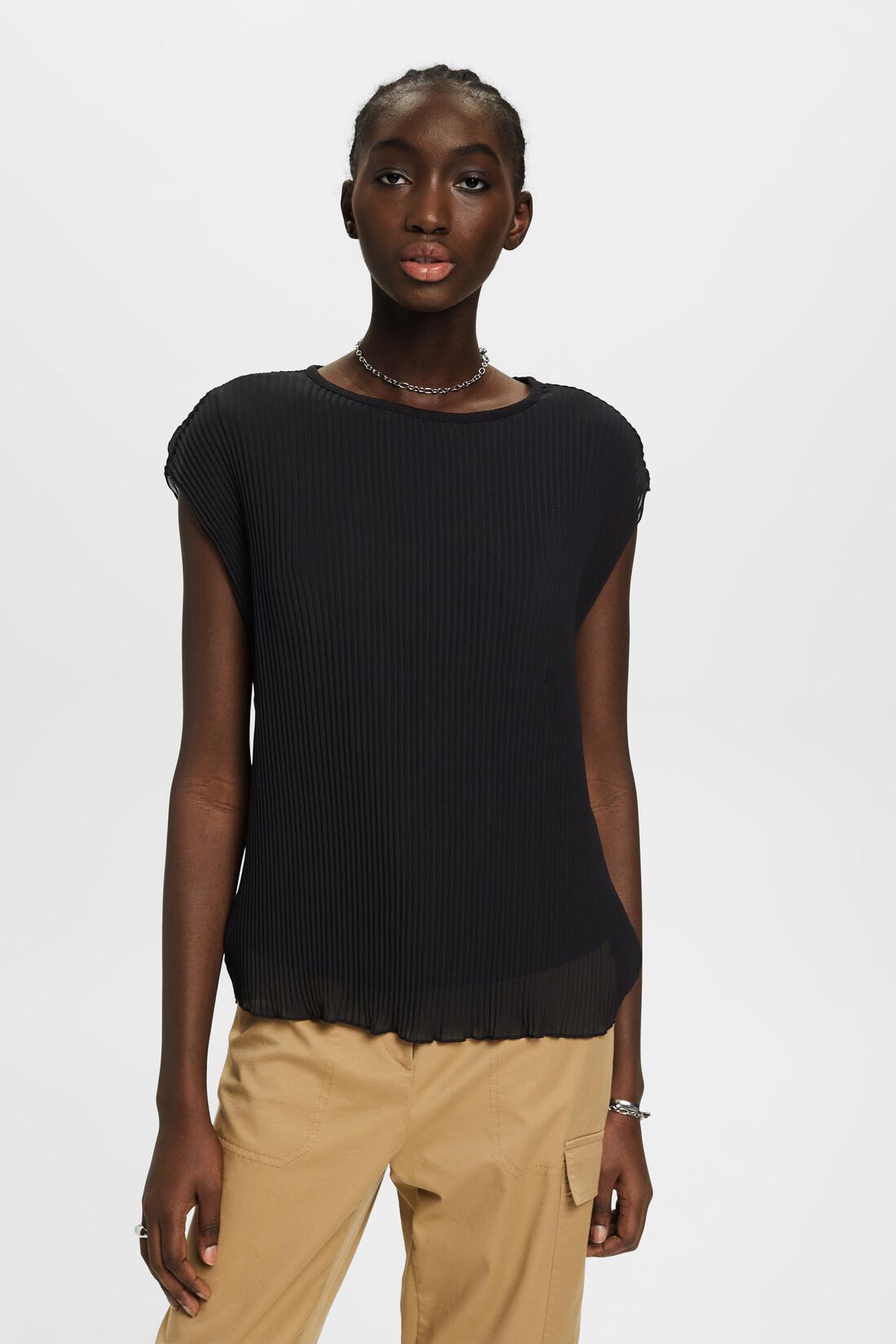 Plissee-T-Shirt
