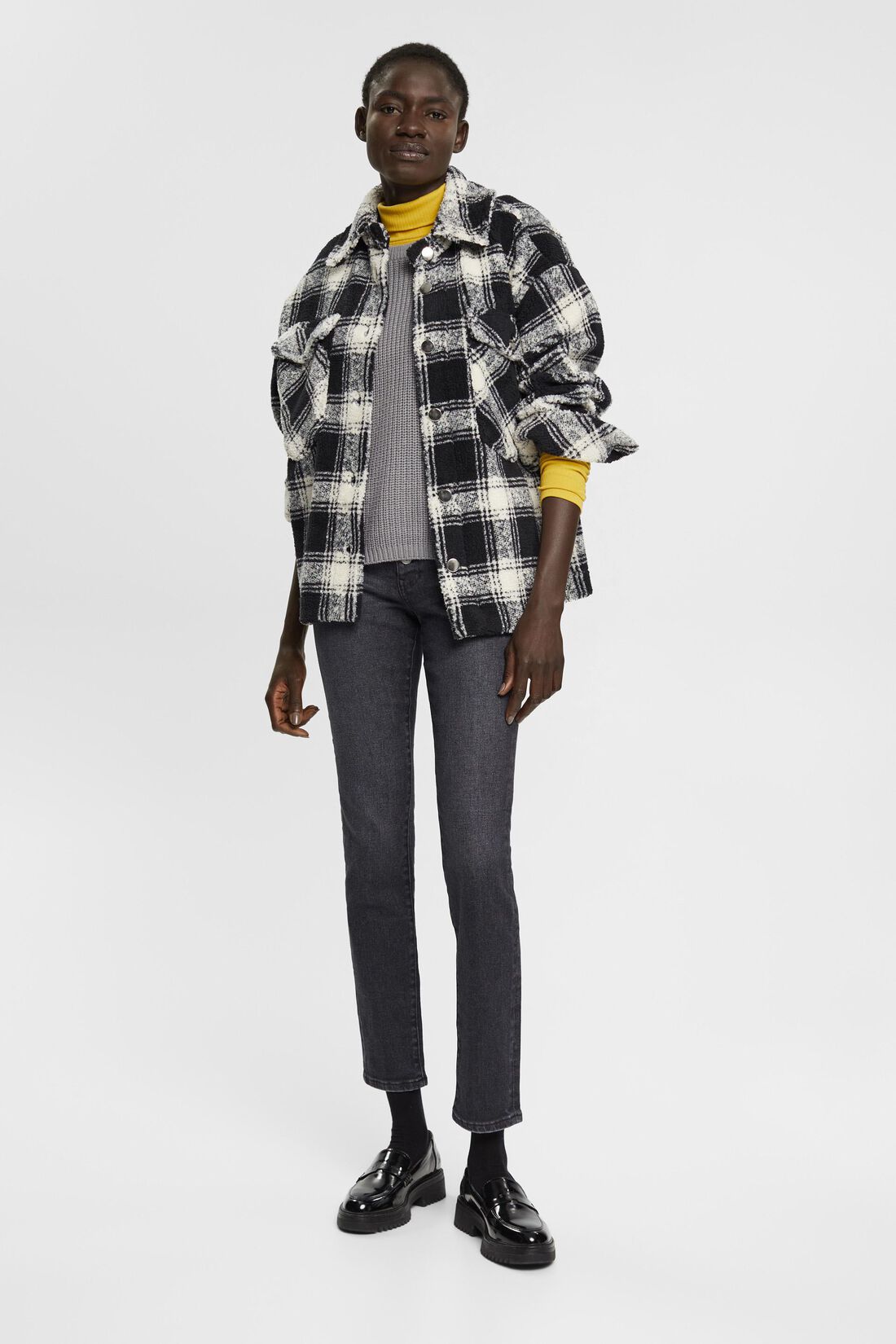 Mid-Rise-Jeans in Slim Fit mit Kn&ouml;pfen