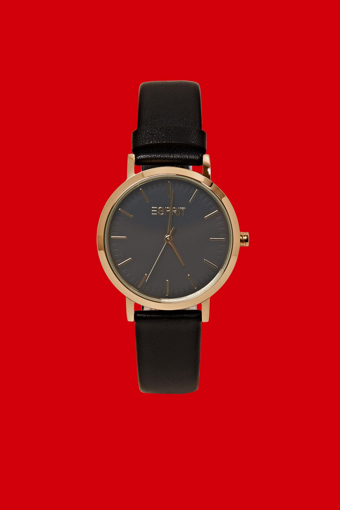 Edelstahluhr mit Lederarmband