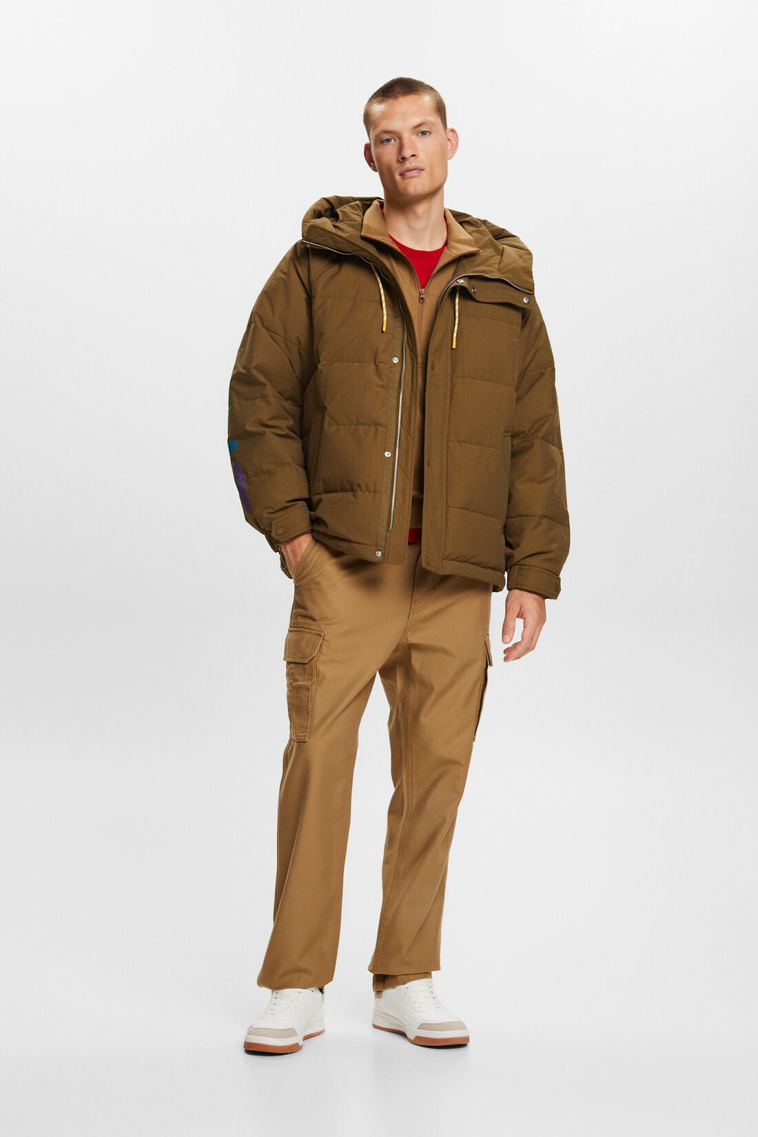 Logo-Steppjacke mit Daunen