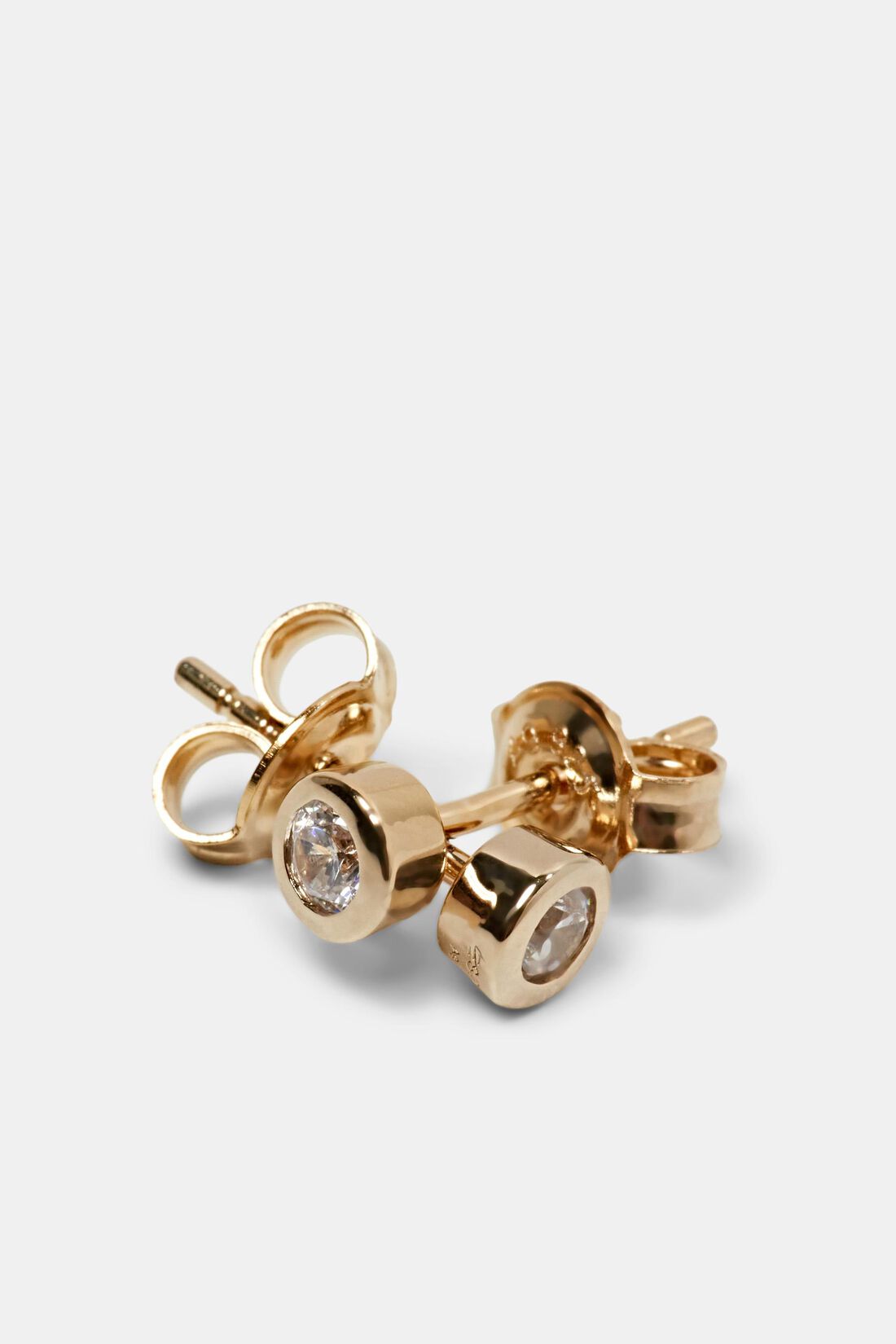 Ohrstecker aus Sterlingsilber in Gold mit Zirkonia