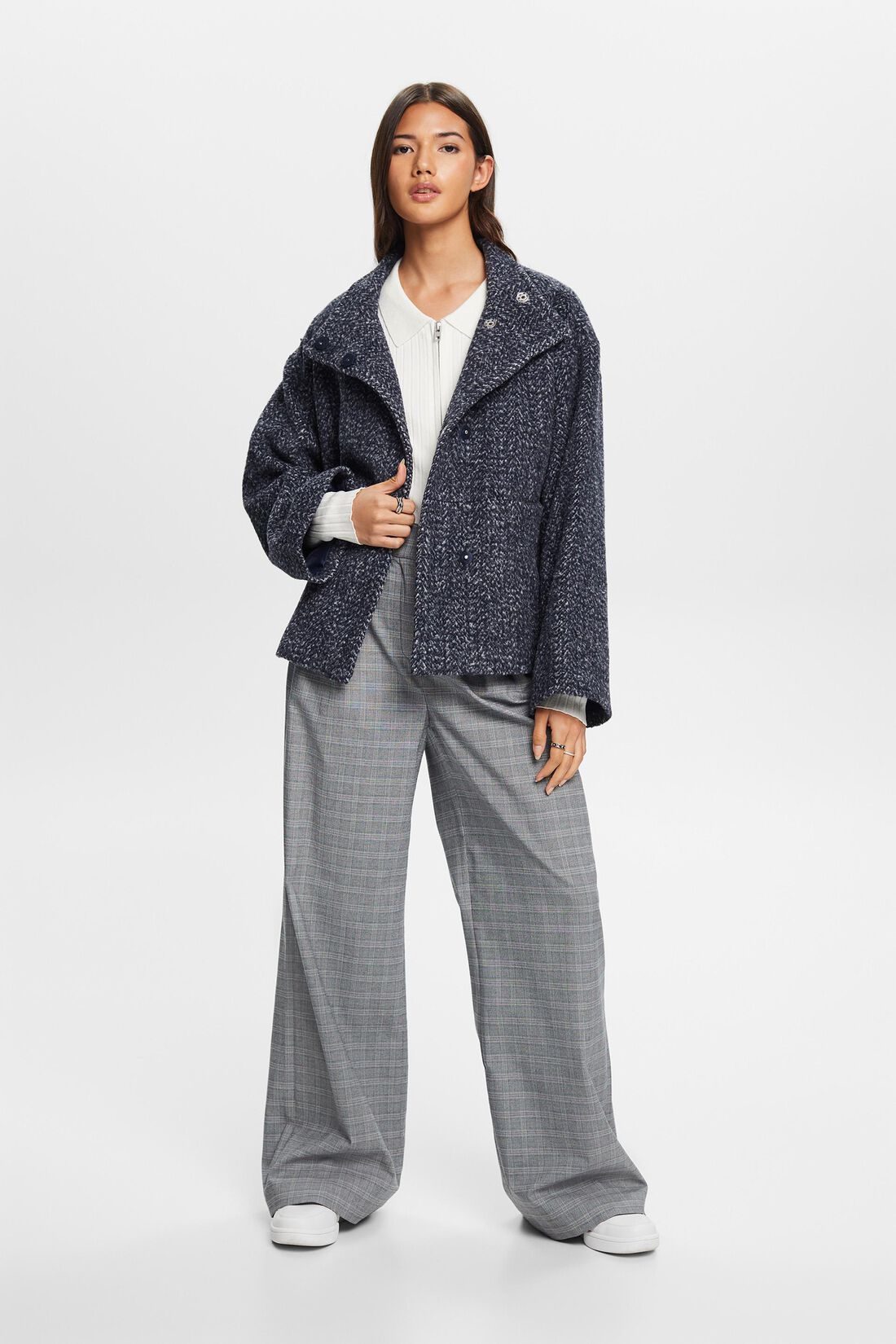 Strukturierte Jacke aus Webstoff