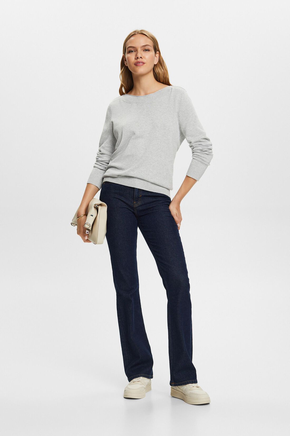 Pullover mit Bootausschnitt