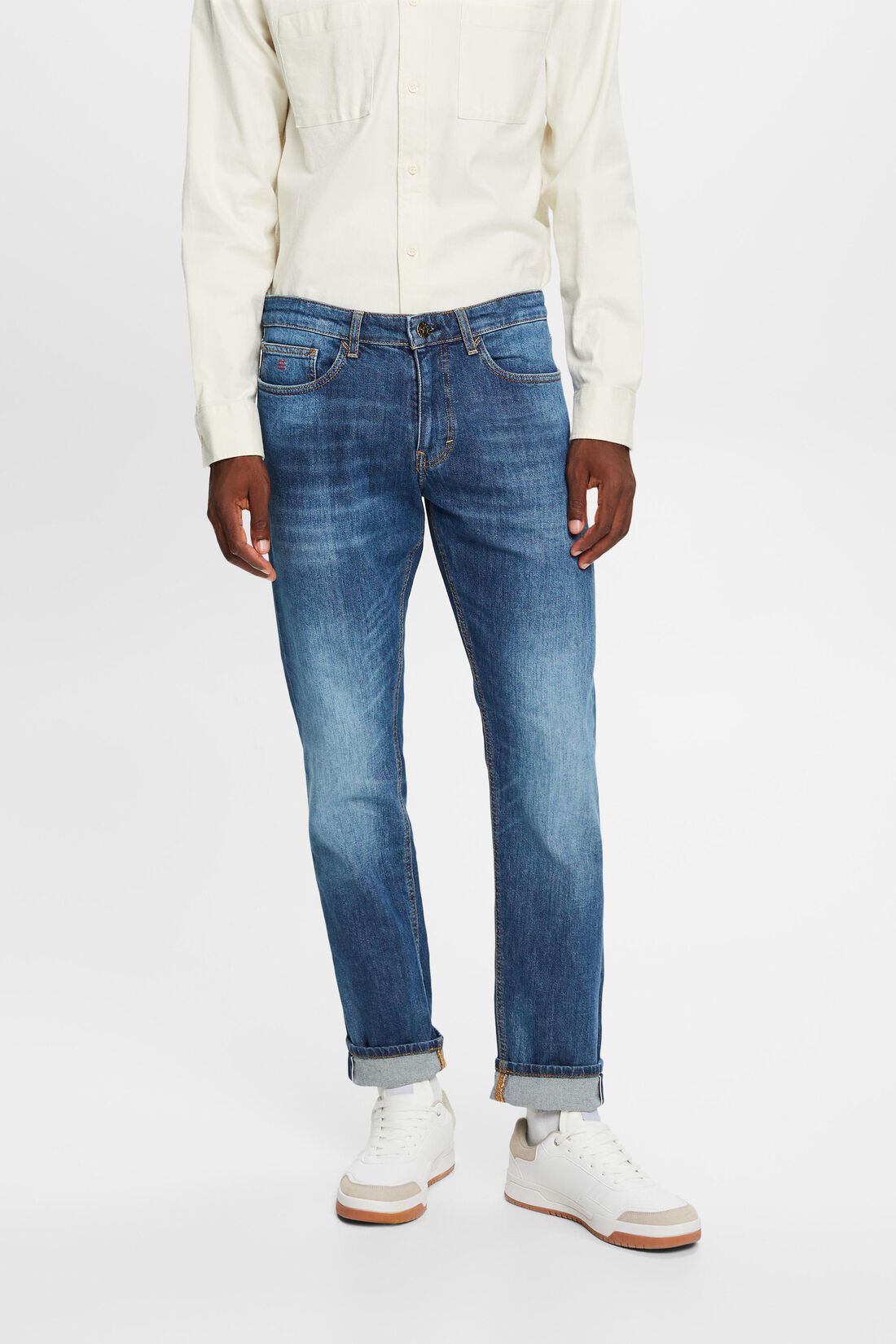 Schmale Jeans mit mittlerer Bundh&ouml;he