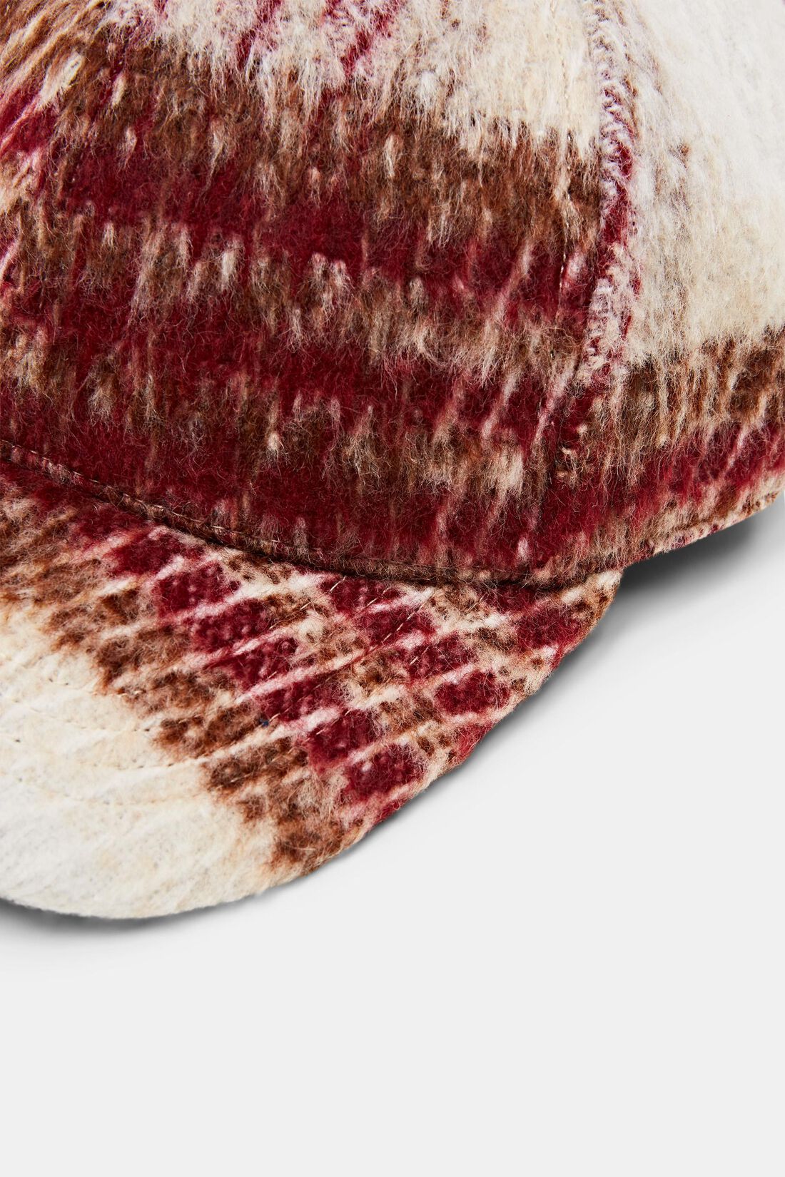 Karierte Basecap in Brushed-Optik