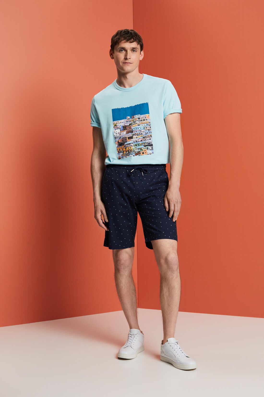 Bedrucktes Jersey-T-Shirt, 100% Baumwolle