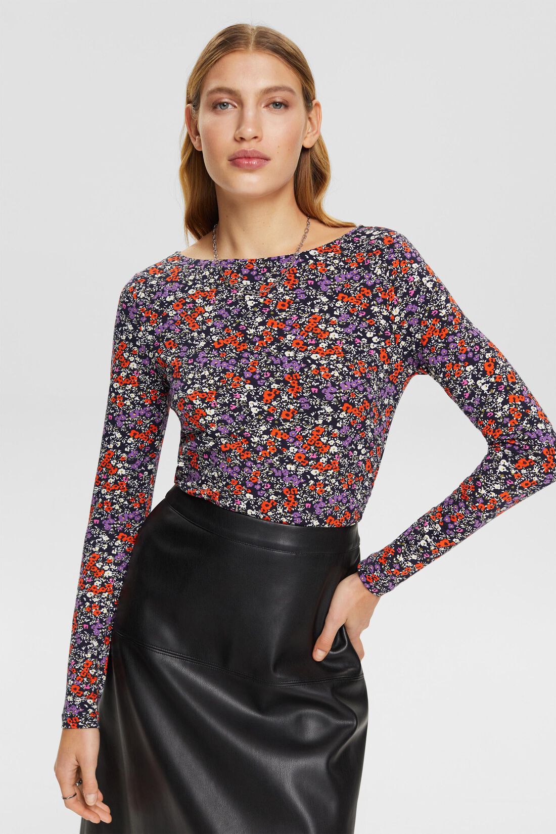 Longsleeve mit Allover-Muster