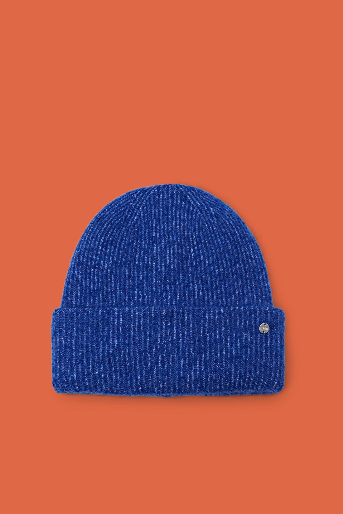 Gerippte Beanie aus Mohair-Wolle-Mix