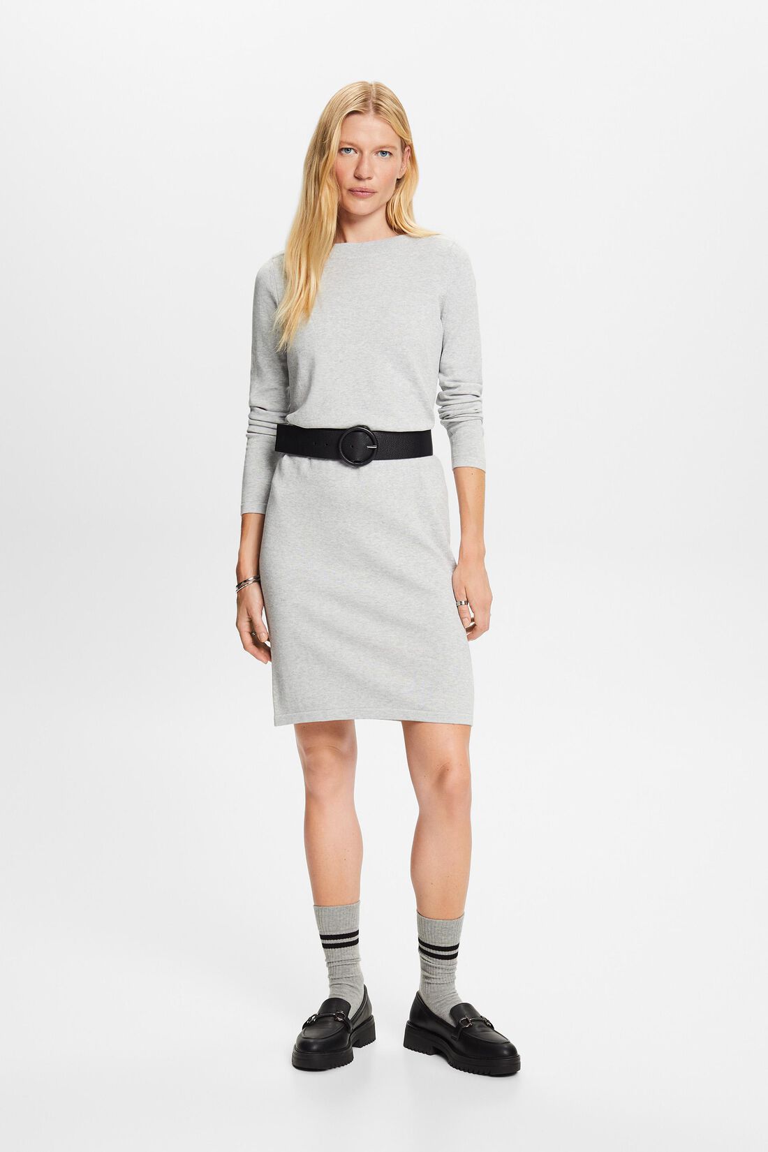Pulloverkleid mit U-Boot-Ausschnitt
