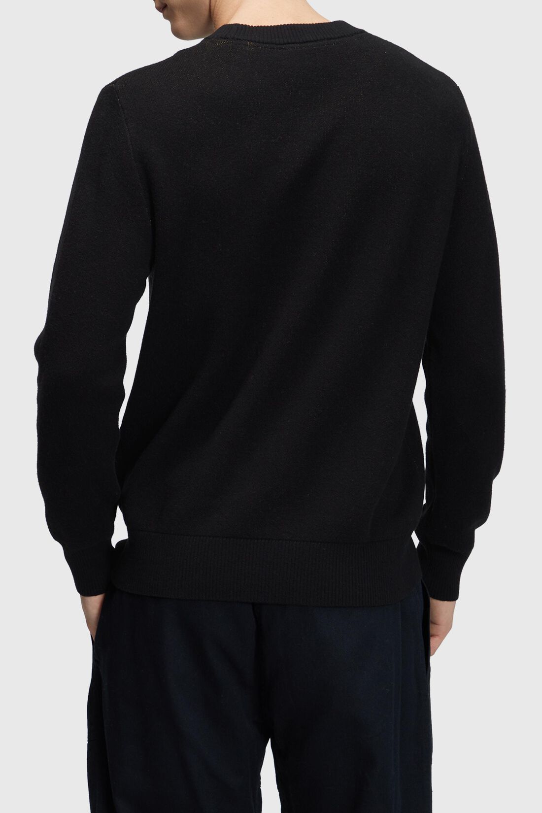 Rundhals-Pullover mit Kaschmir