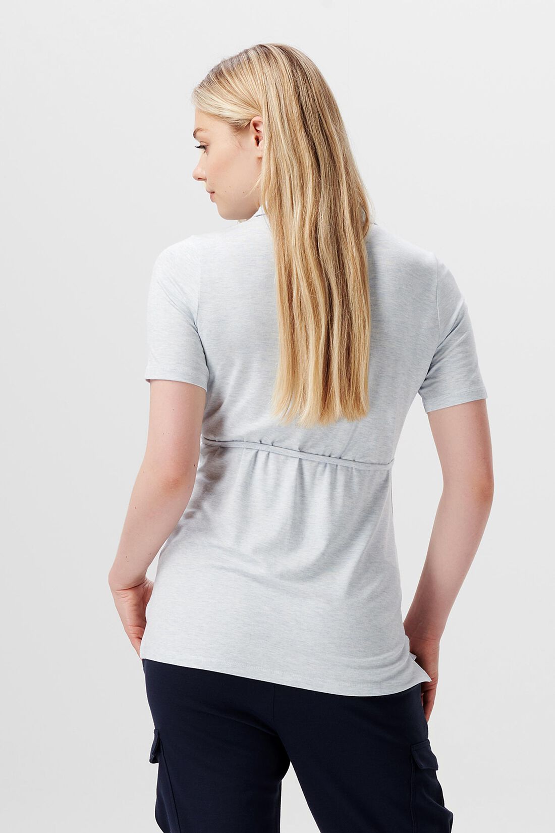 Jerseybluse mit abnehmbarem G&uuml;rtel
