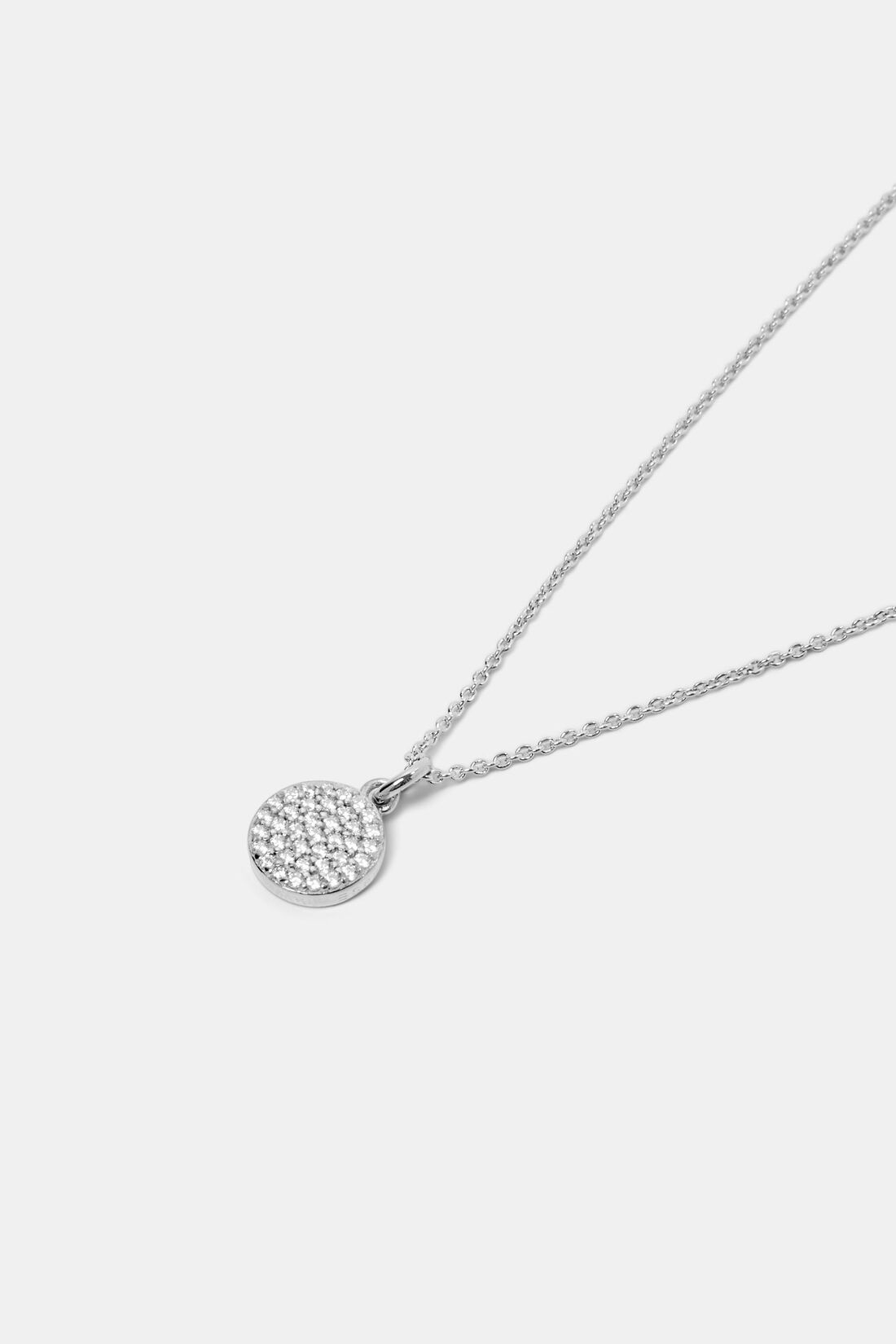 Kette mit Zirkonia-Anh&auml;nger, Sterling Silber