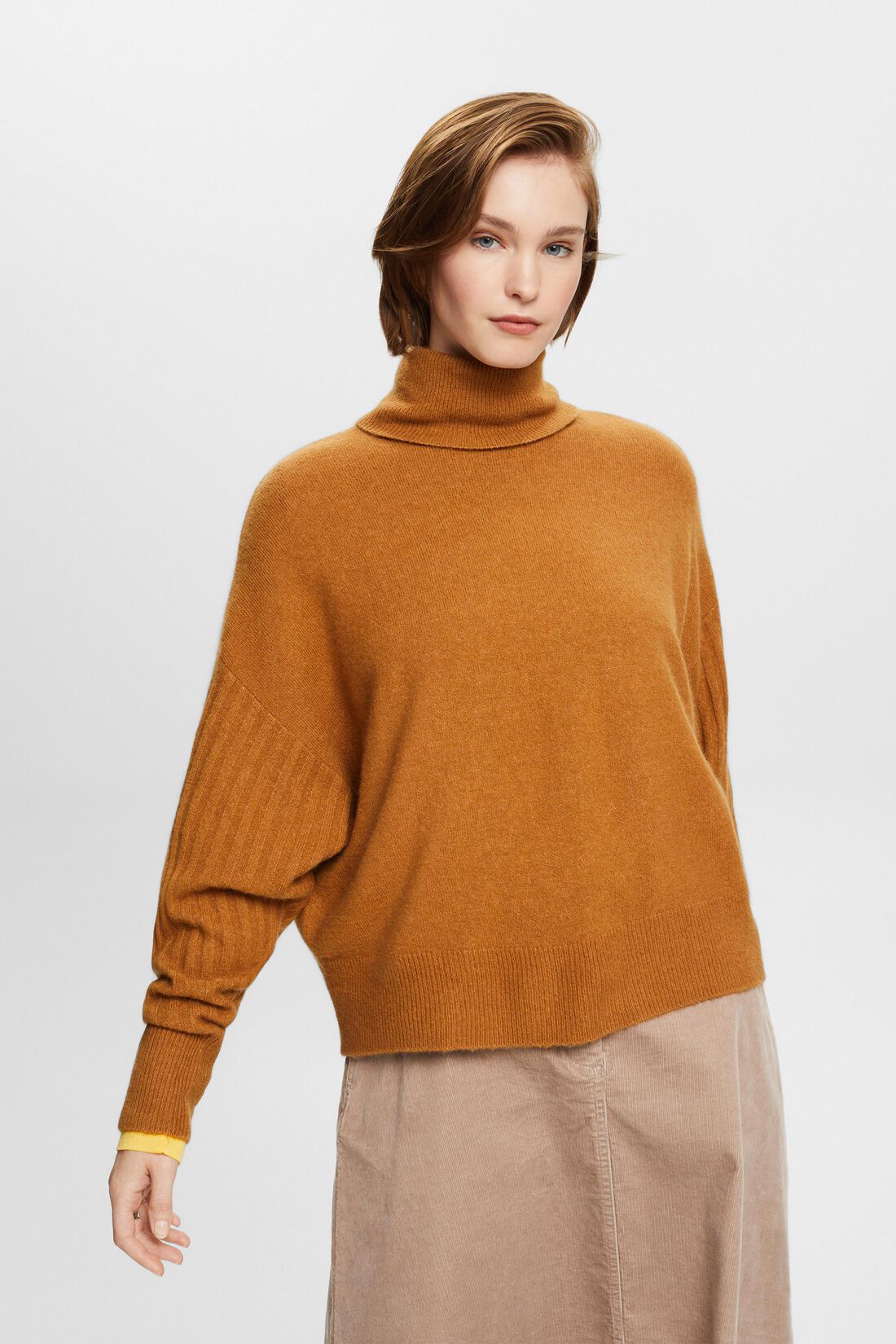 Rollkragenpullover aus Wollmix