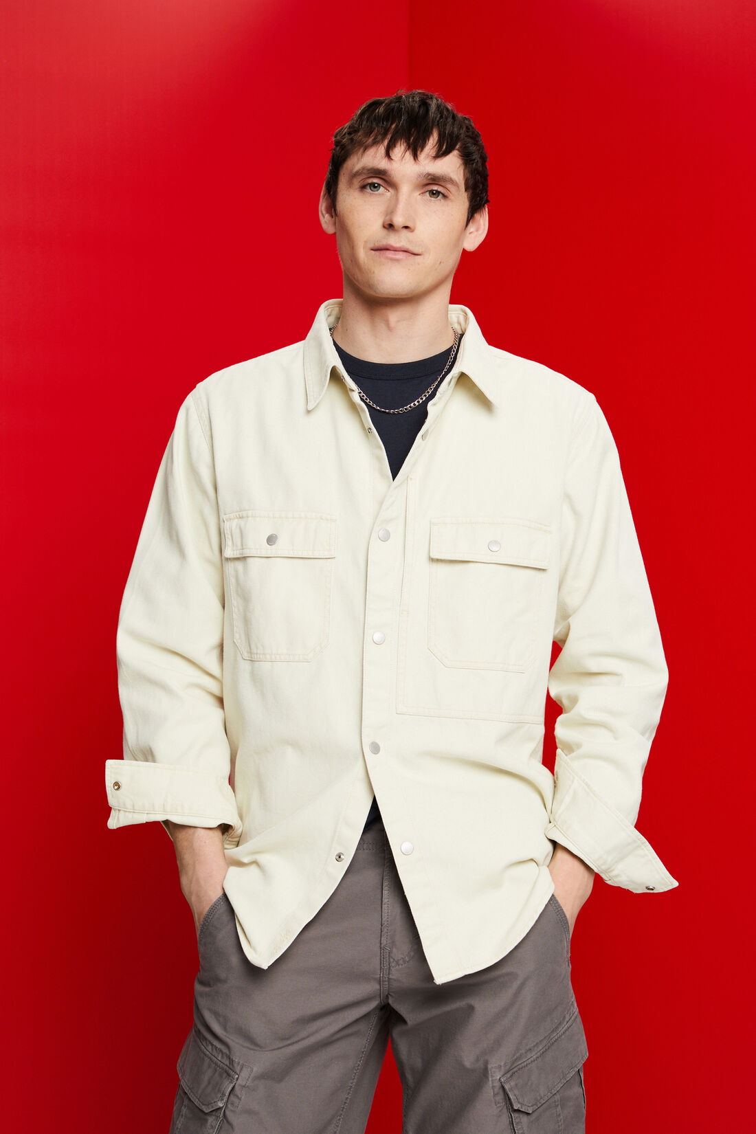 Twill-Overshirt, 100% Baumwolle