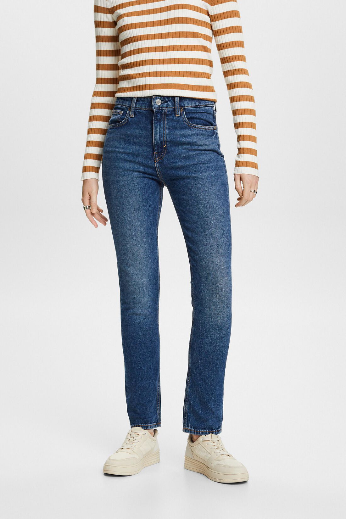 Schmale Jeans mit mittlerer Bundh&ouml;he
