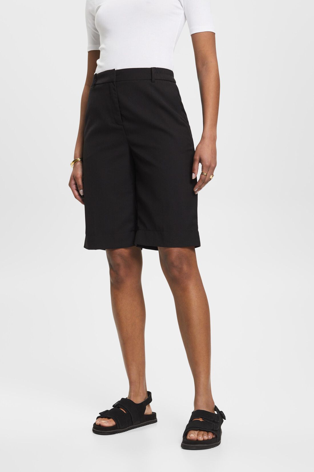 Bermudashorts mit hohem Bund