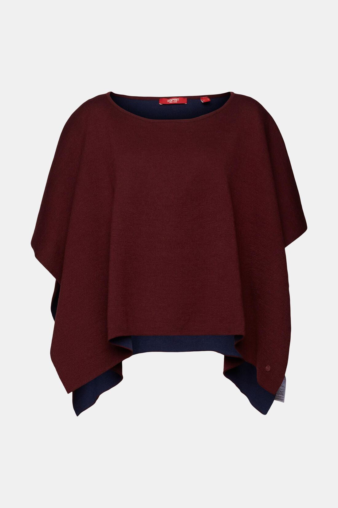 Recycelt: Poncho aus Doubleface-Strick