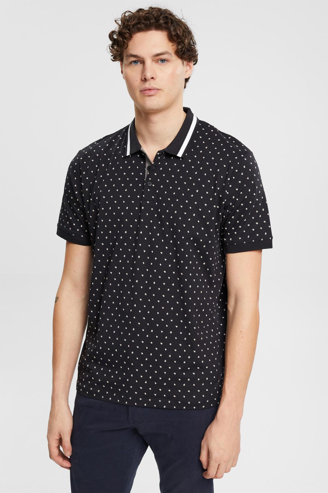 Poloshirt mit Allover-Muster