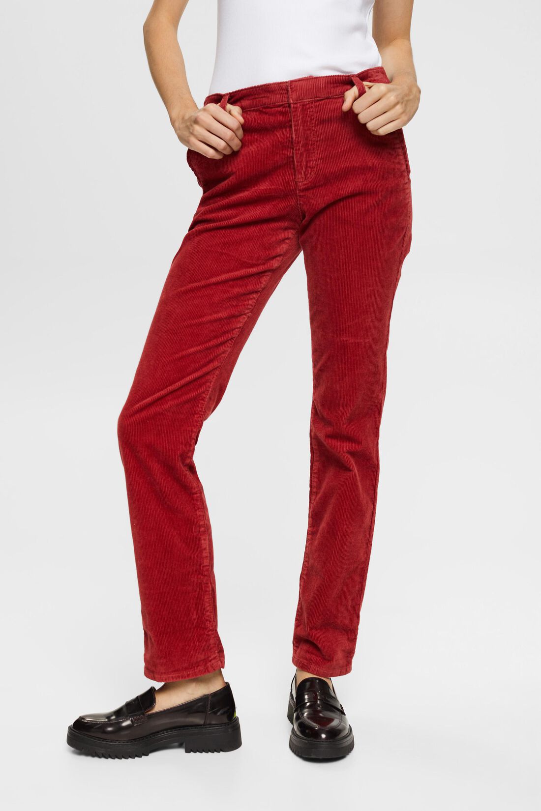Mid-Rise-Cordhose