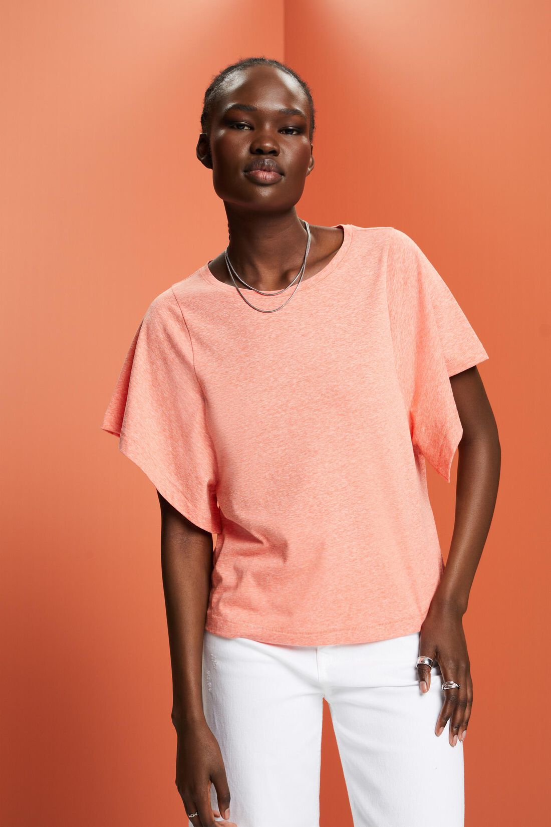 Recycelt: T-Shirt mit XL-&Auml;rmeln