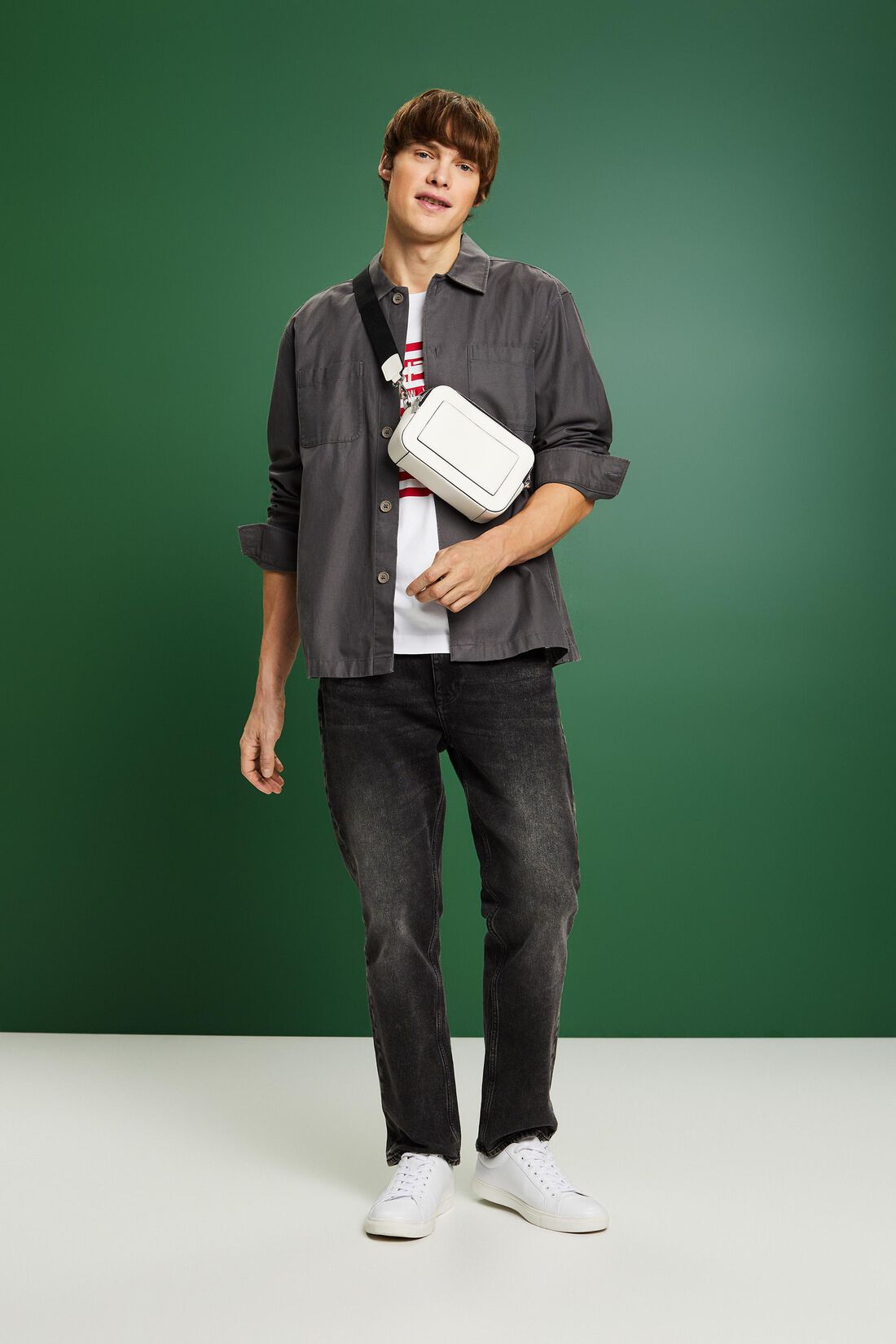 Button-Down-Hemd aus Twill