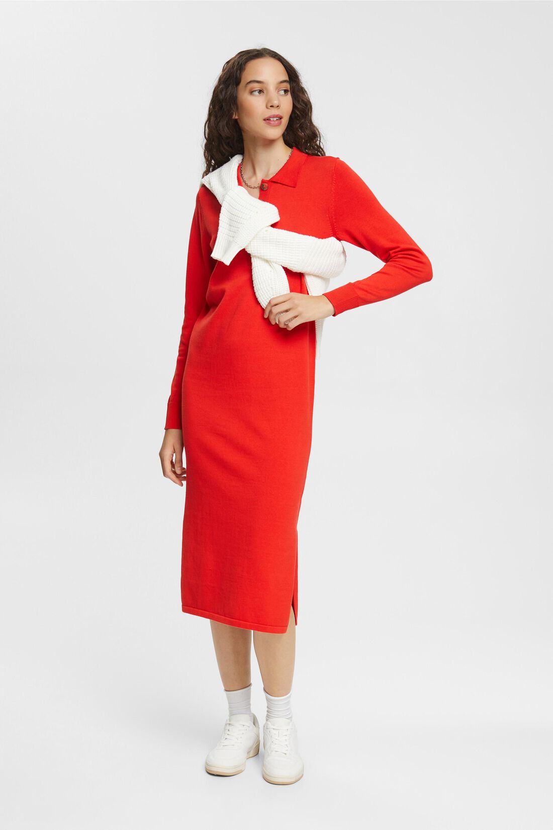 Strickkleid mit Polokragen