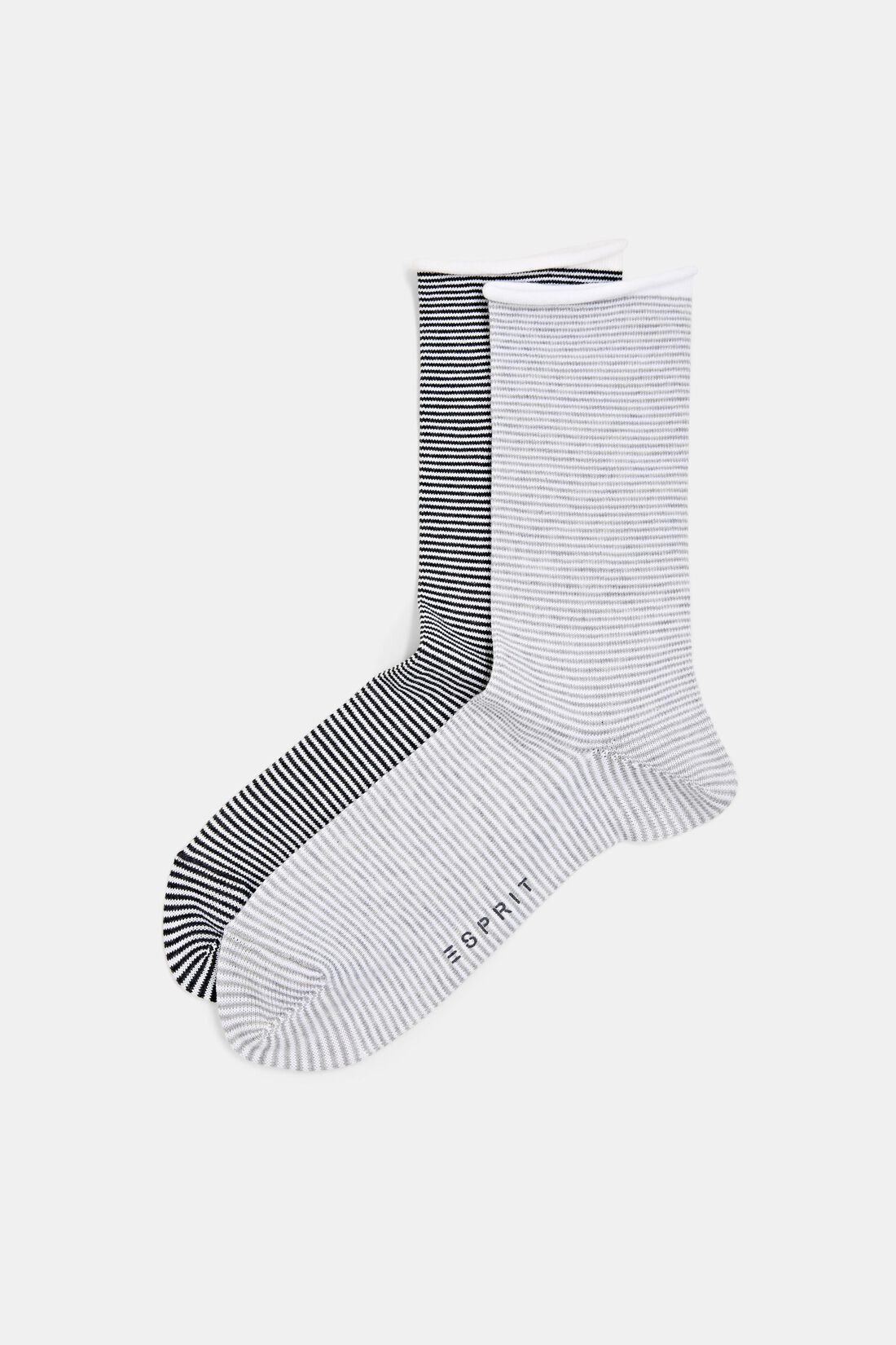 Gestreifte Socken mit Rollrand, Bio-Baumwolle