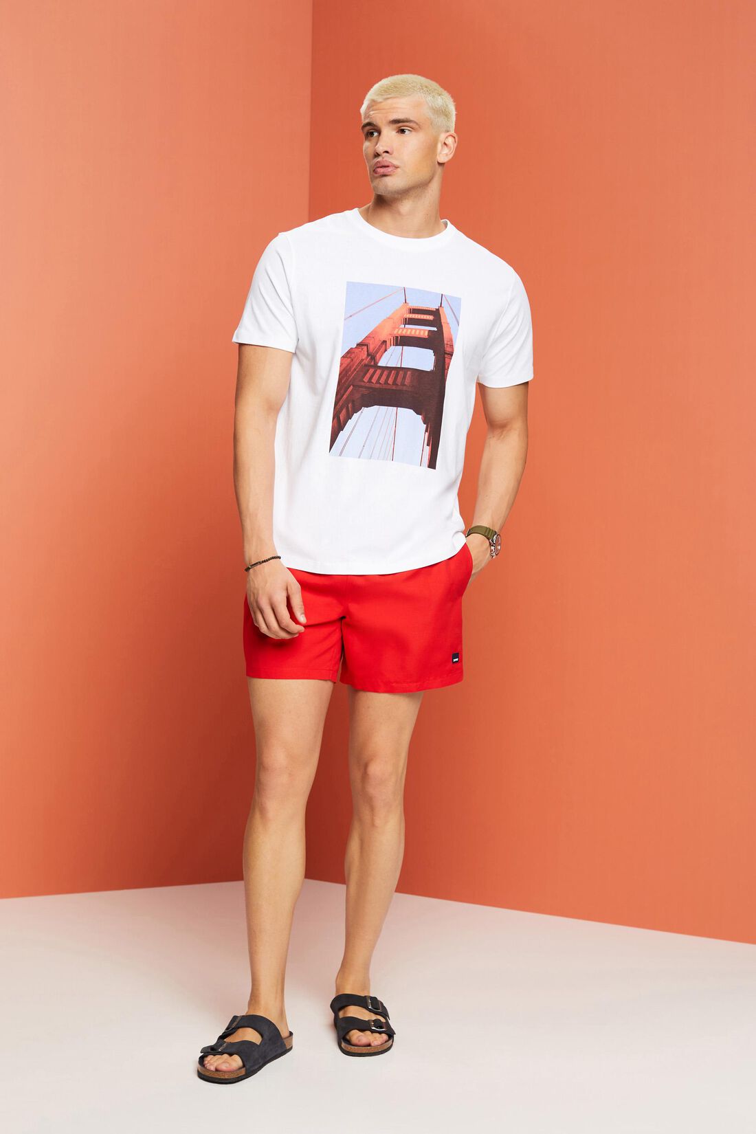 Bedrucktes Baumwoll-T-Shirt