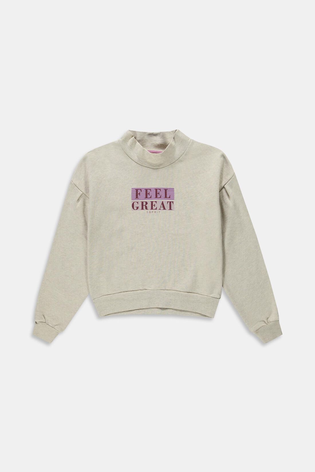 Sweatshirt mit Stehkragen und Statement-Print
