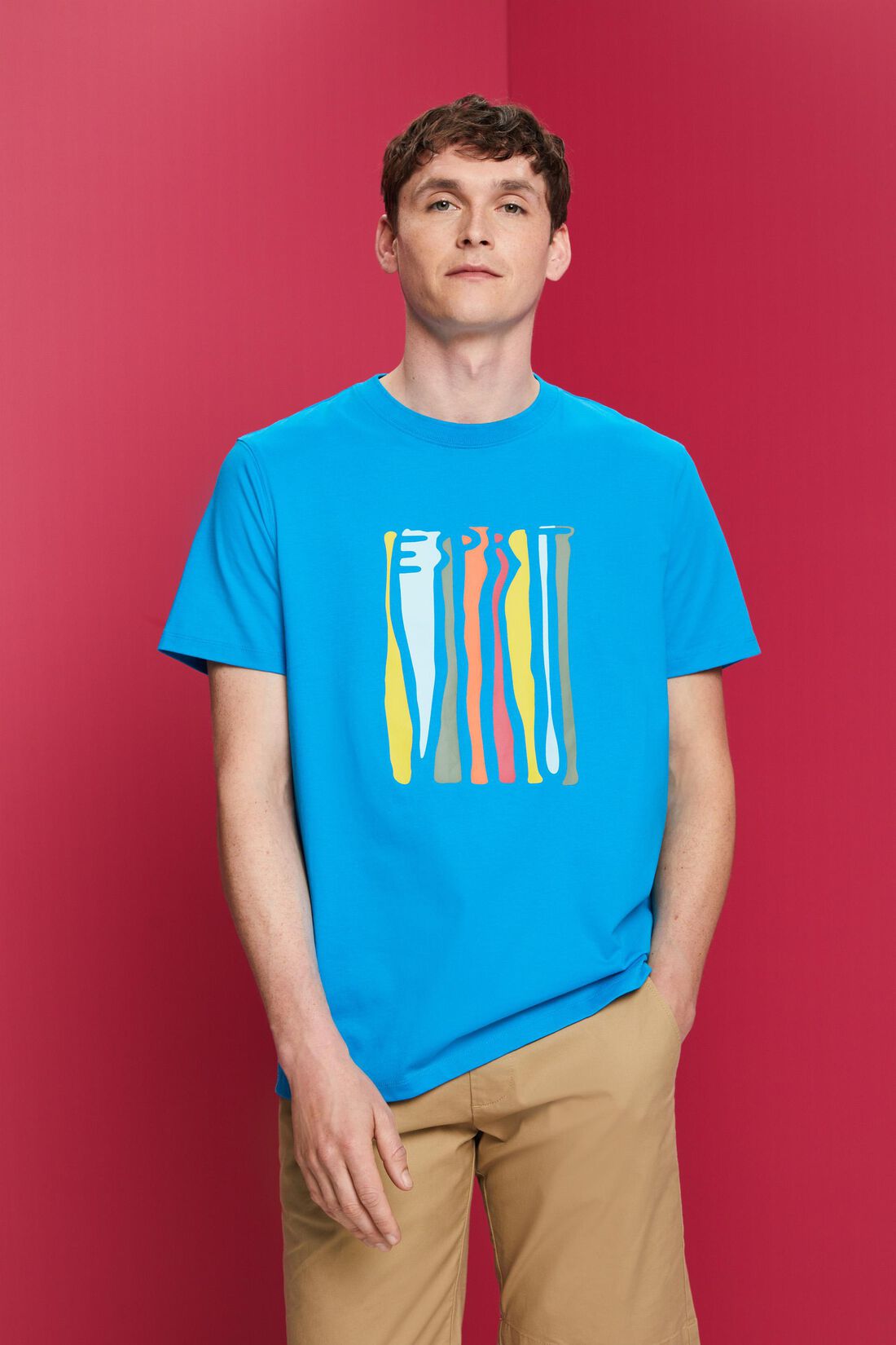 Bedrucktes Jersey-T-Shirt, 100% Baumwolle