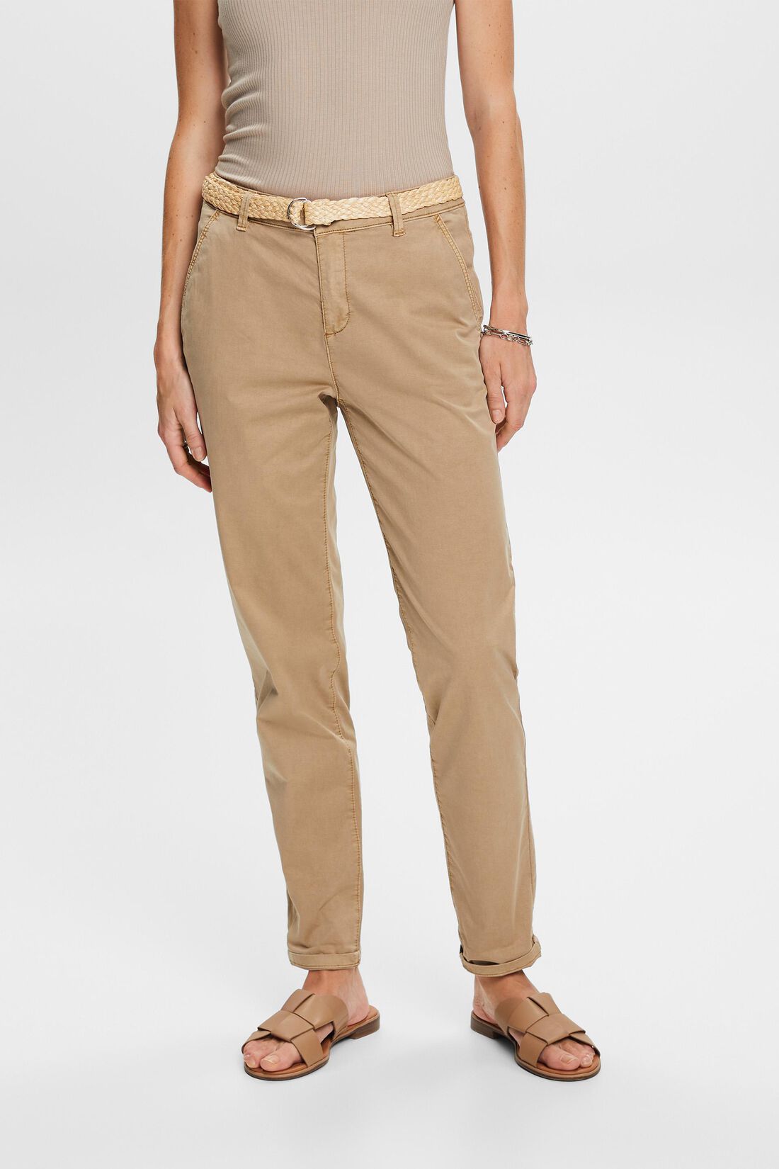 Chinohose mit G&uuml;rtel