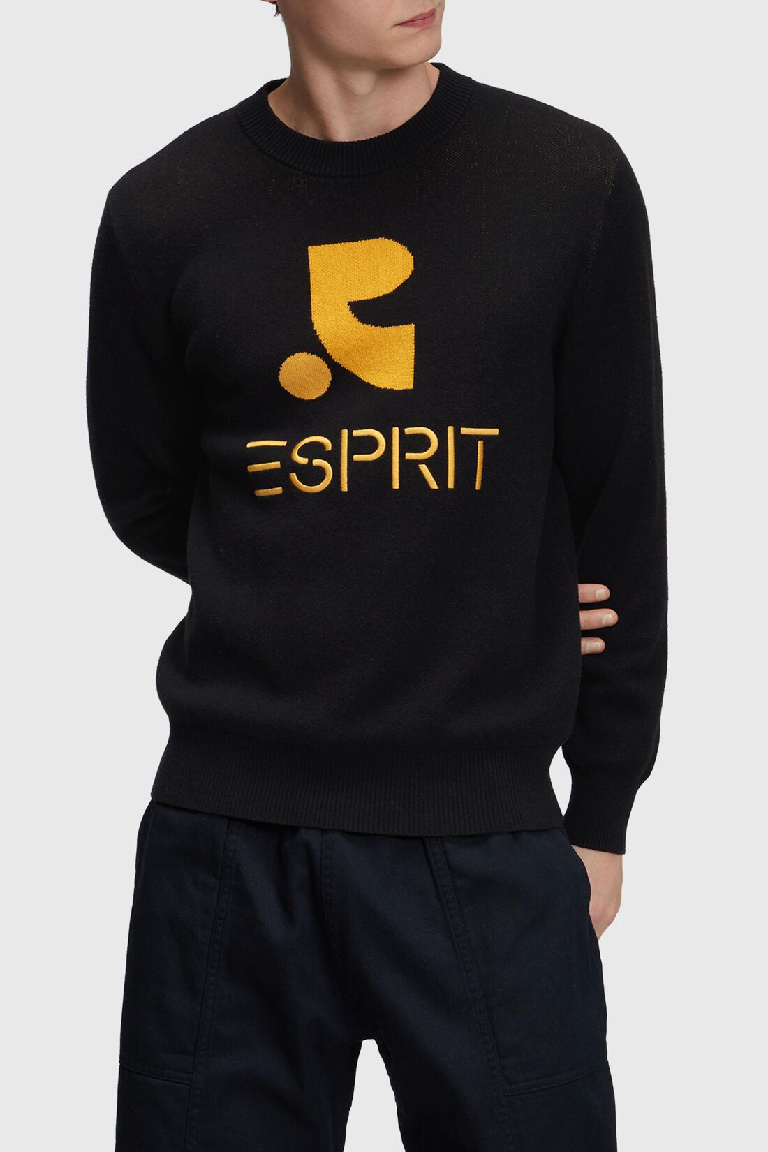 Rundhals-Pullover mit Kaschmir