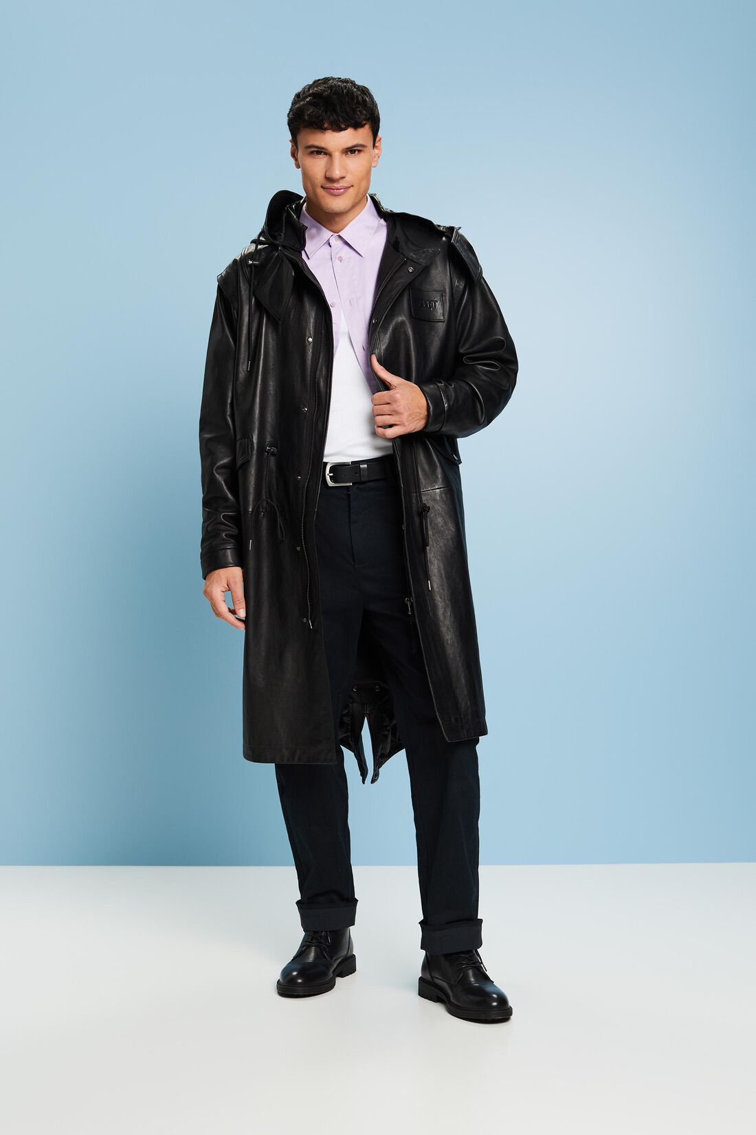 Multifunktionaler Parka aus Leder