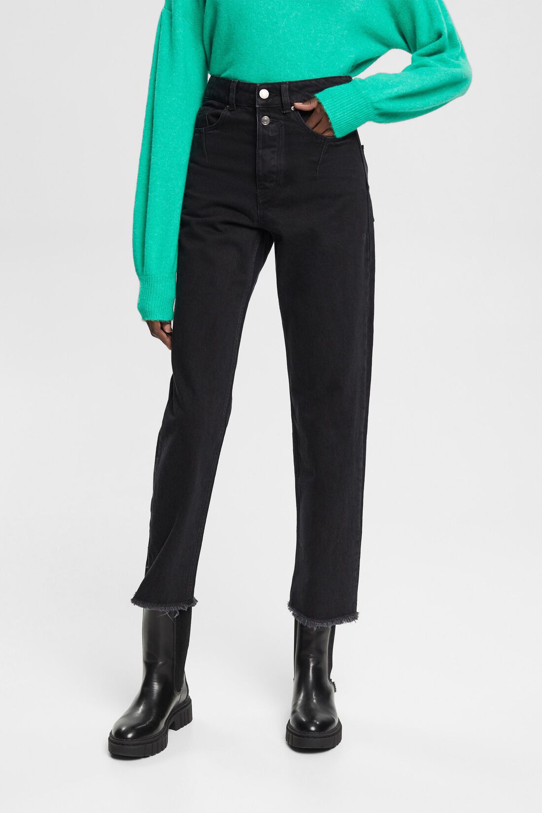 High-Rise-Jeans im Dad Fit
