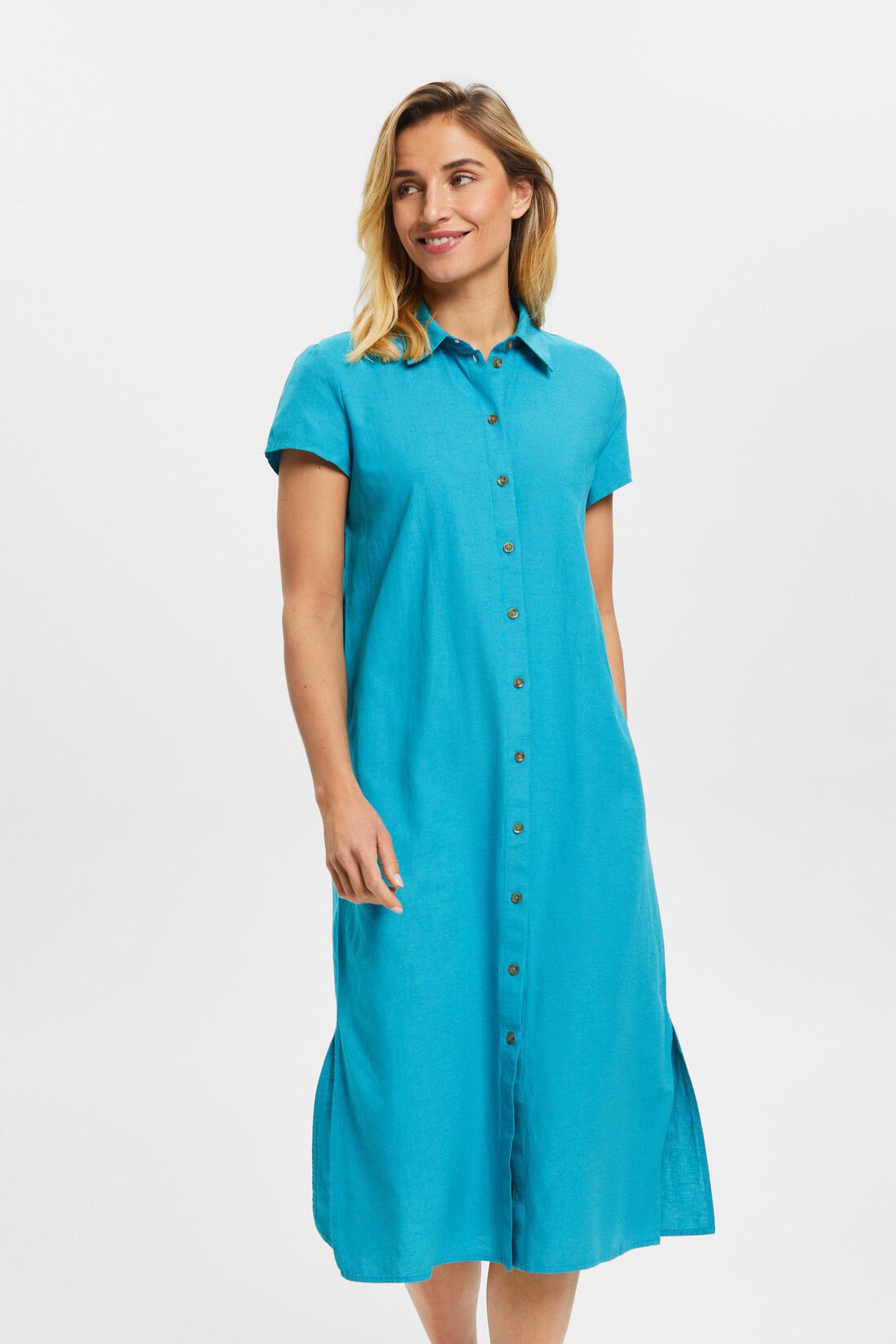 Blusenkleid mit Leinen