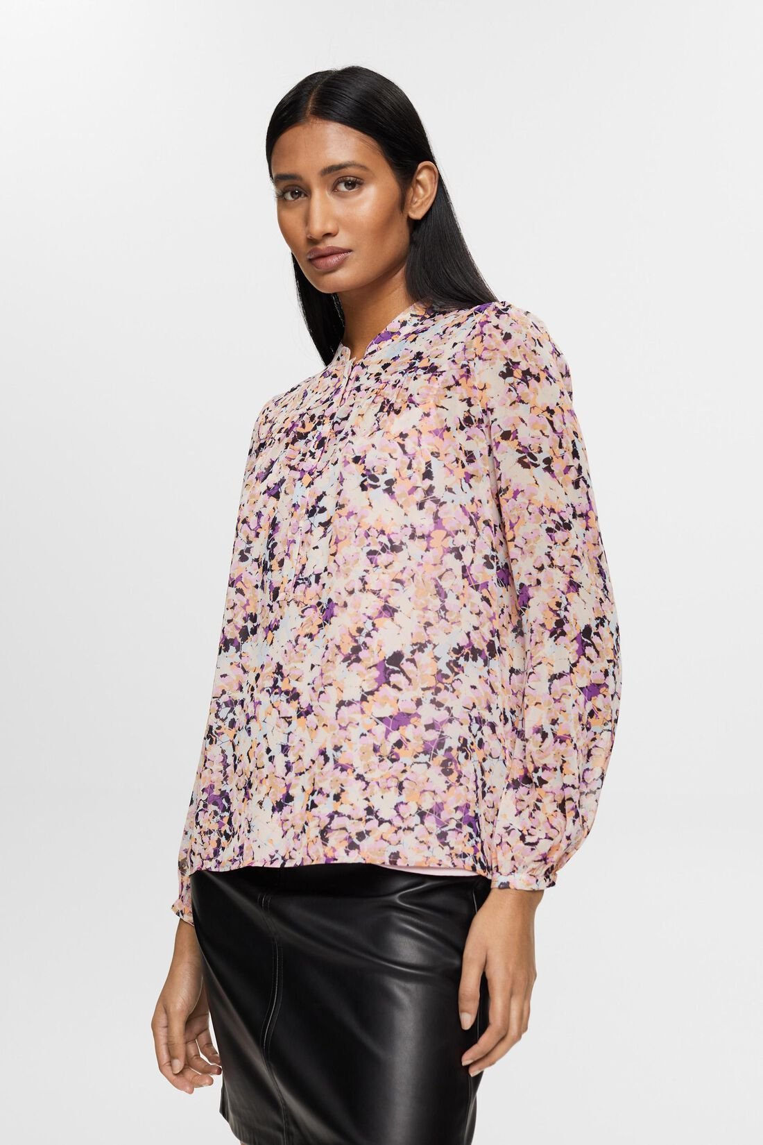 Chiffonbluse mit Muster