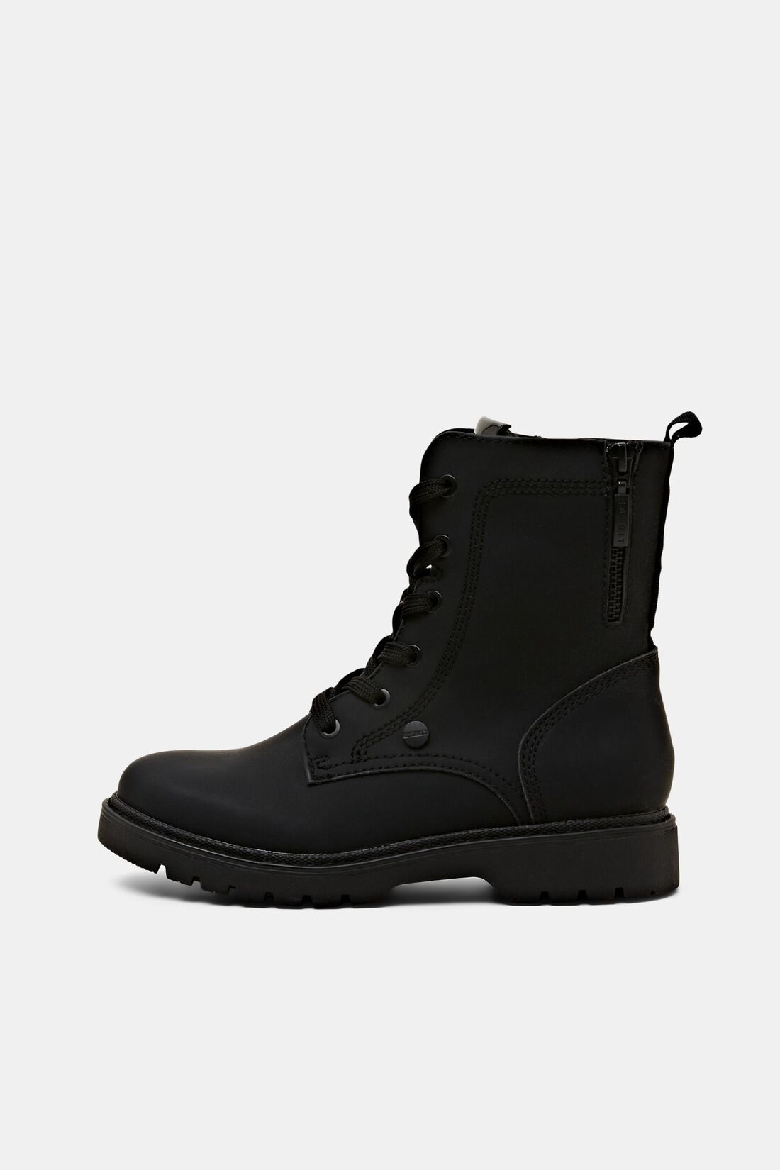 Schn&uuml;rboots in Lederoptik