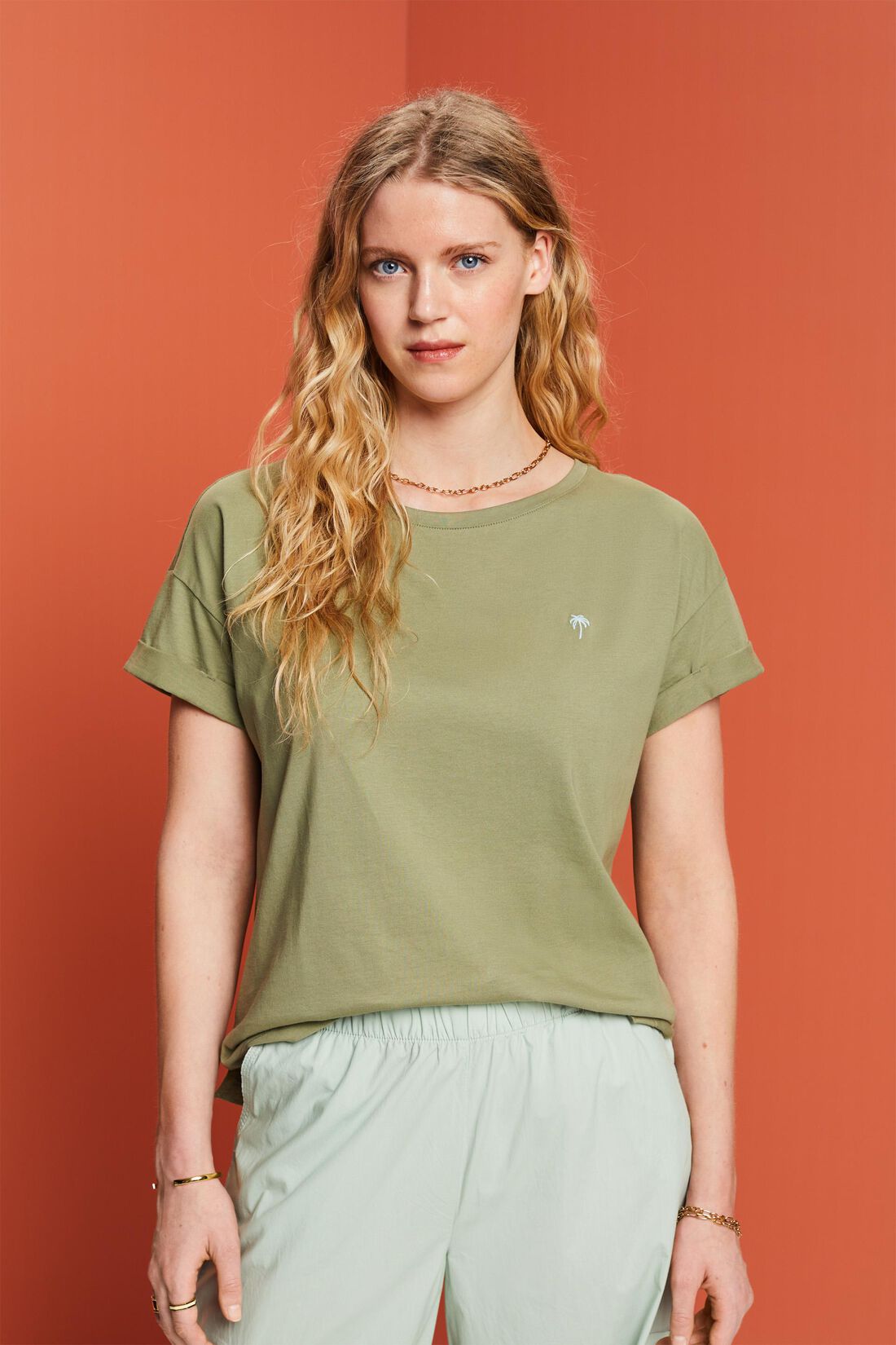 Besticktes Shirt, 100% Baumwolle