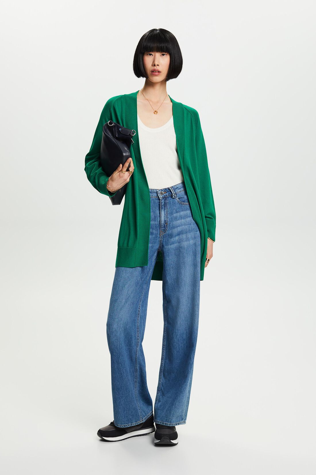 Langer, offener Cardigan
