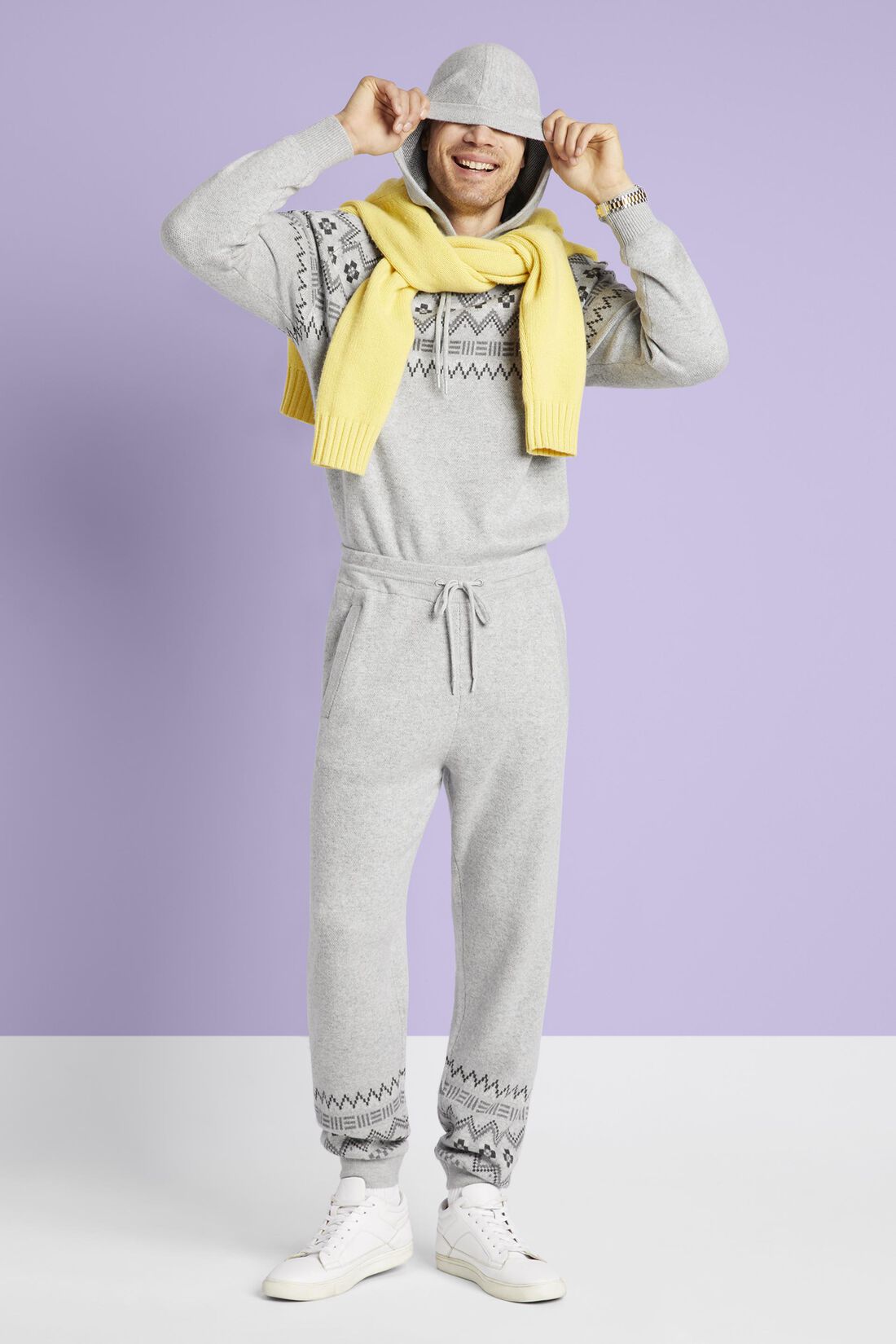 Fair Isle-Sporthose aus Wolle und Kaschmir