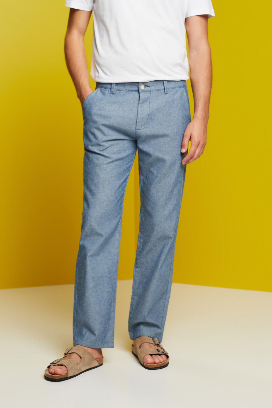 Strukturierte Chino, 100 % Baumwolle