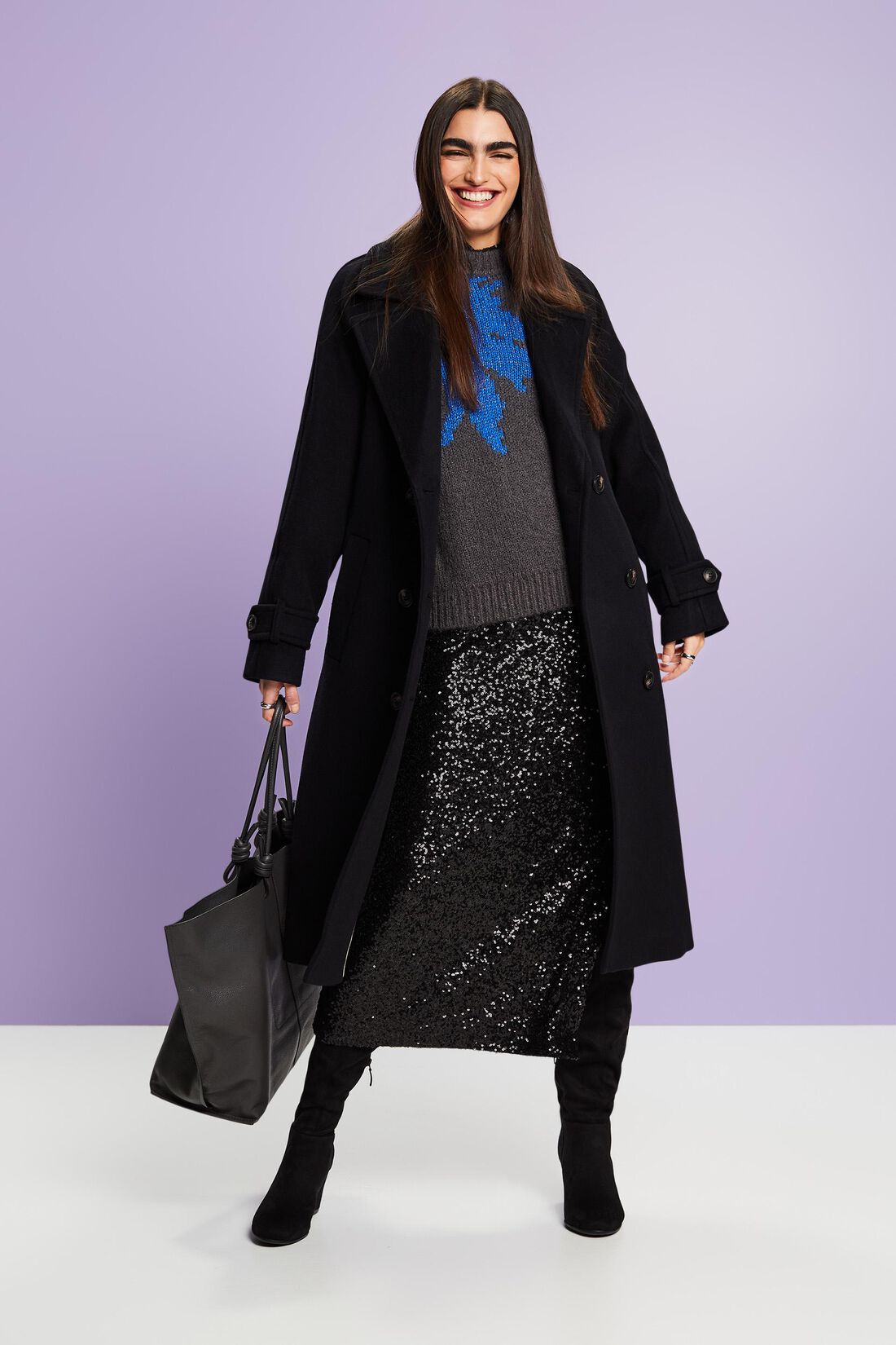 Trenchcoat aus Wolle und Kaschmir